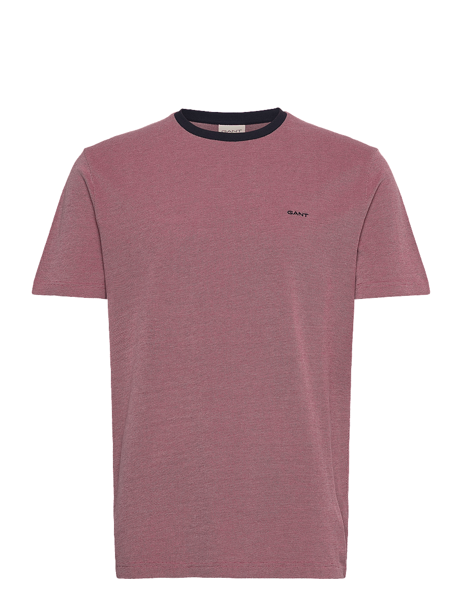 Gant - 4-COL OXFORD REGULAR SS T-SHIRT - kurzärmelige t-shirts - watermelon red - 0