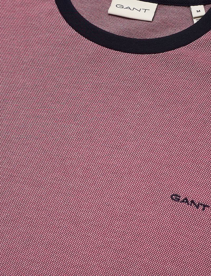 GANT - 4-COL OXFORD REGULAR SS T-SHIRT - kortärmade t-shirts - watermelon red - 2