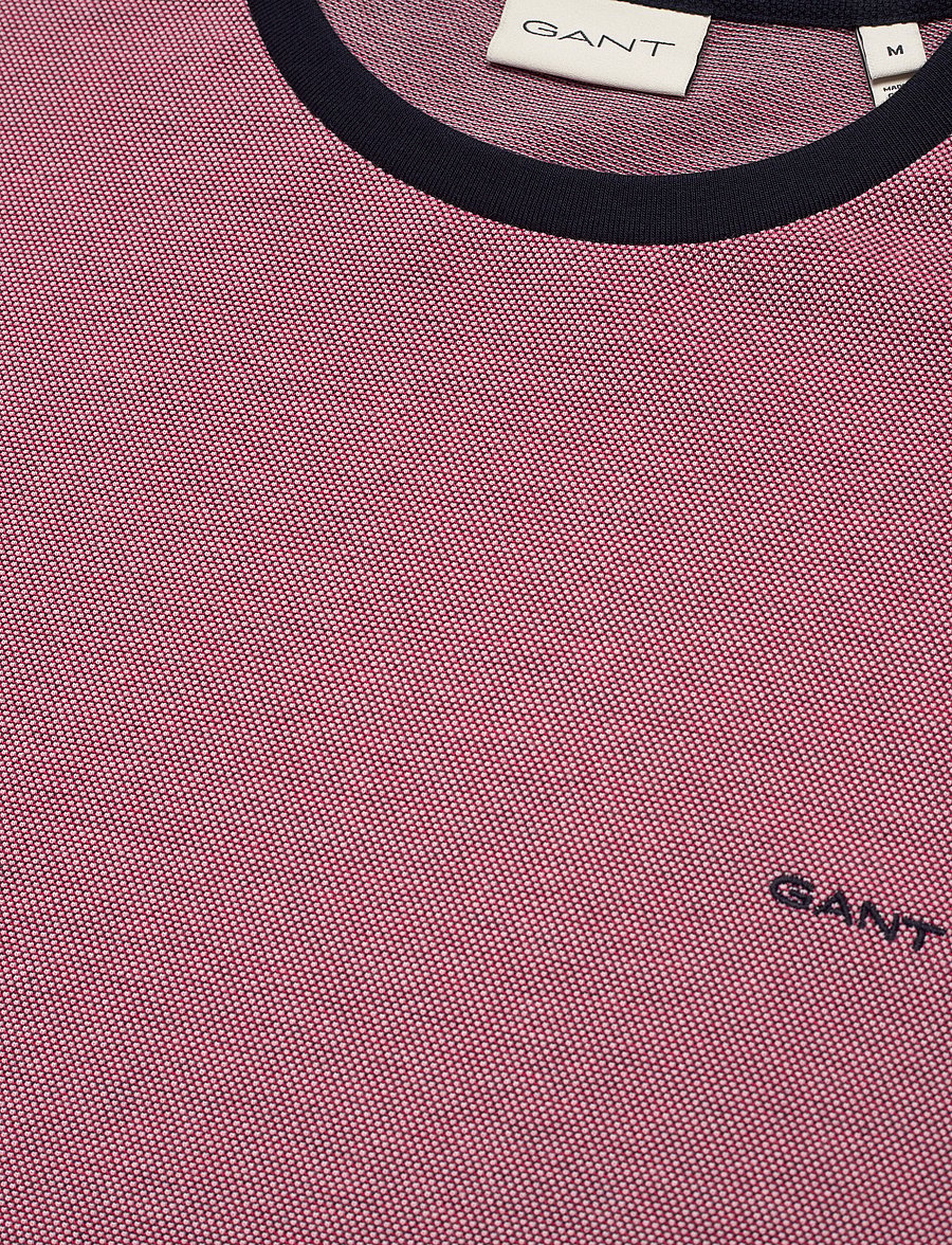 Gant - 4-COL OXFORD REGULAR SS T-SHIRT - kurzärmelige t-shirts - watermelon red - 2