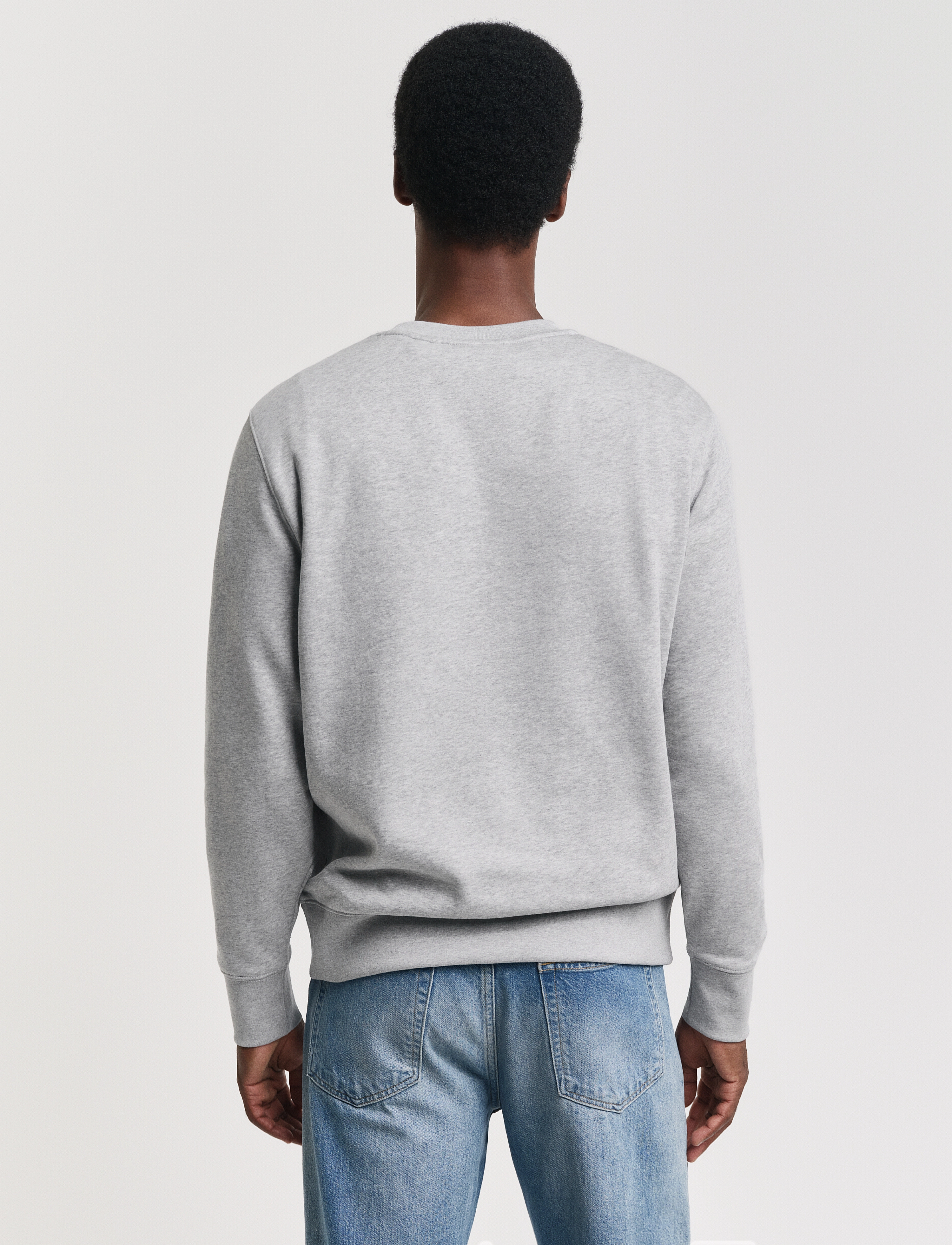 GANT - REG EMB ARCHIVE SHIELD CNECK - grey melange - 3