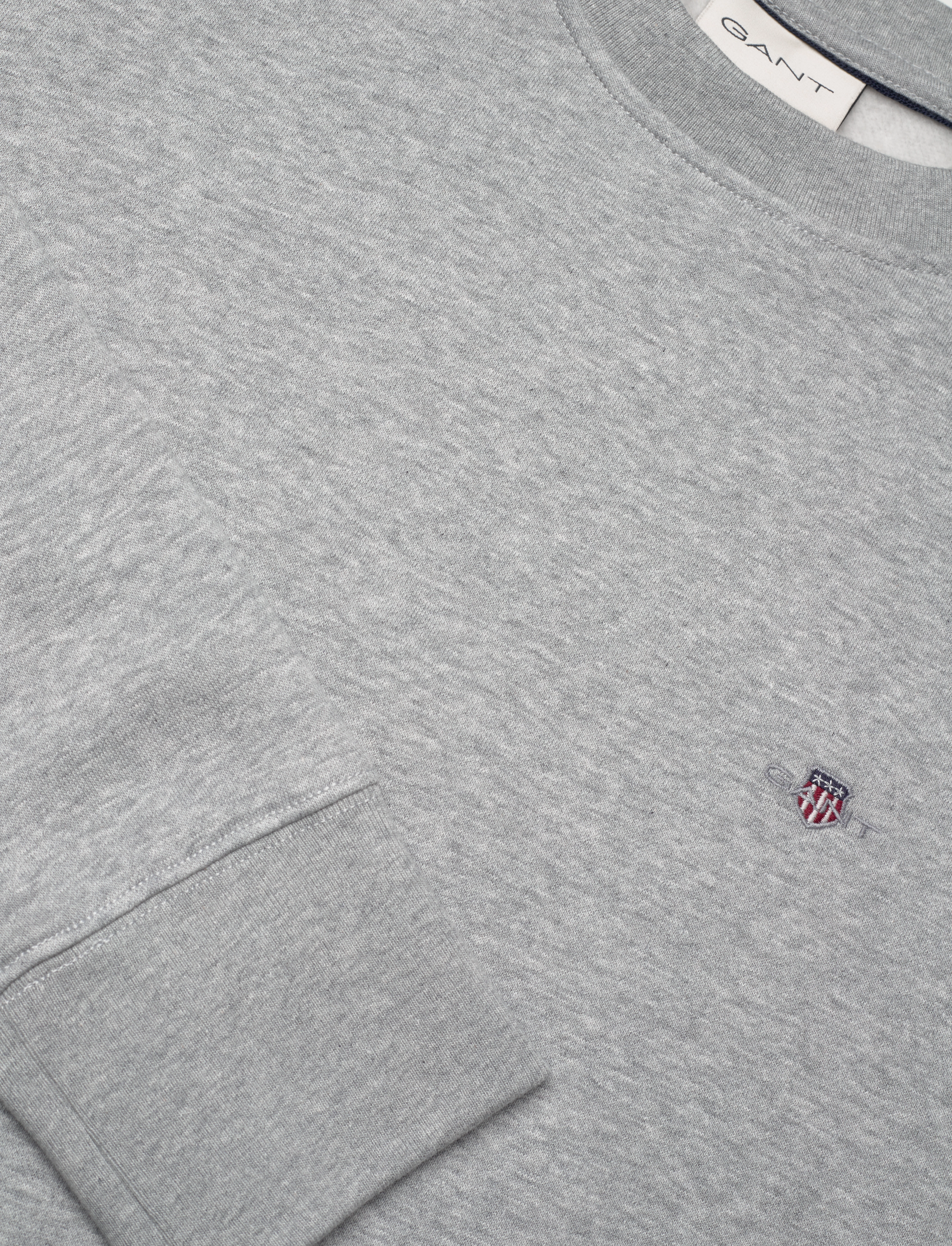 GANT - REG EMB ARCHIVE SHIELD CNECK - grey melange - 4