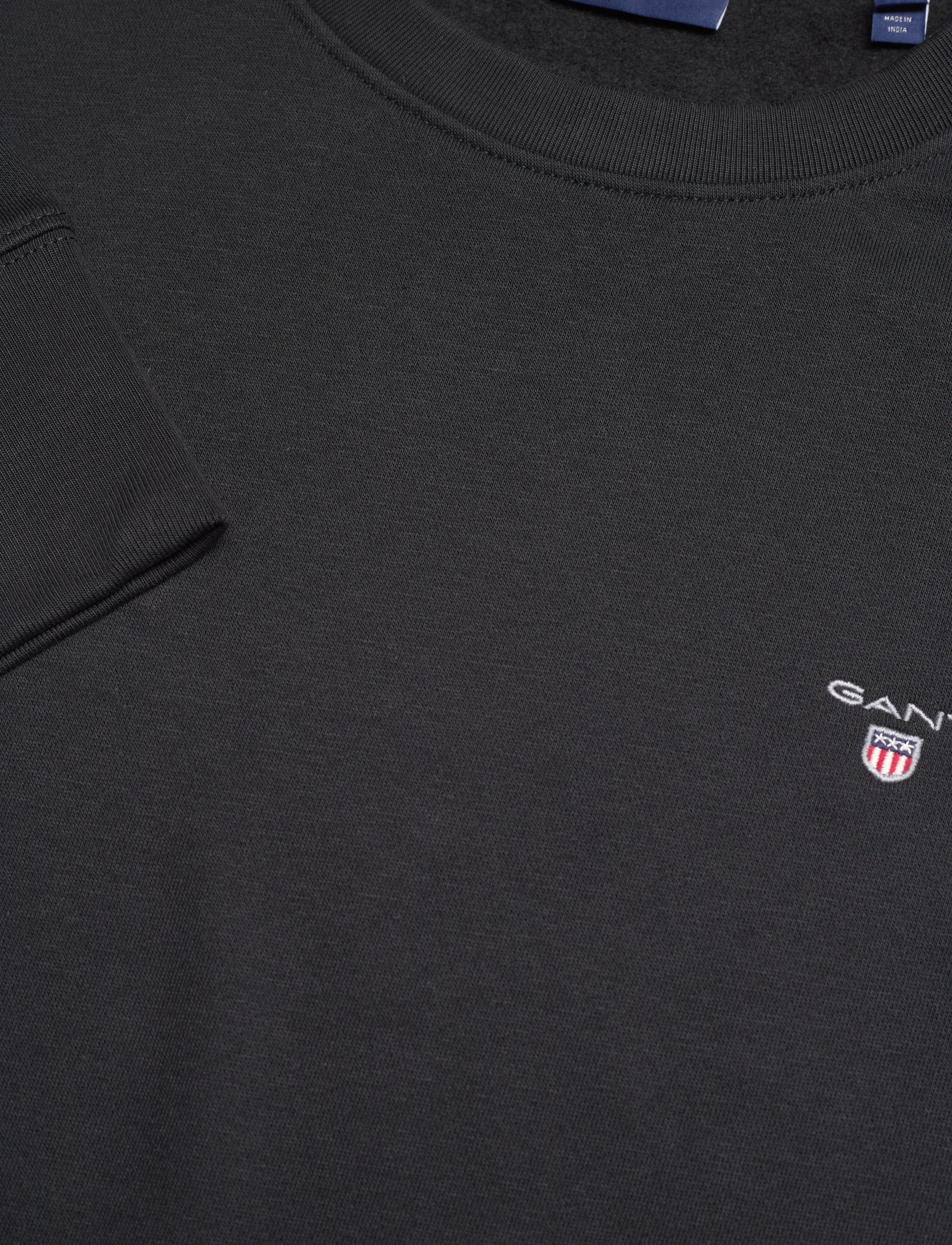 Gant - REG EMB ORIGINAL SHIELD C-NECK - trøjer - black - 2