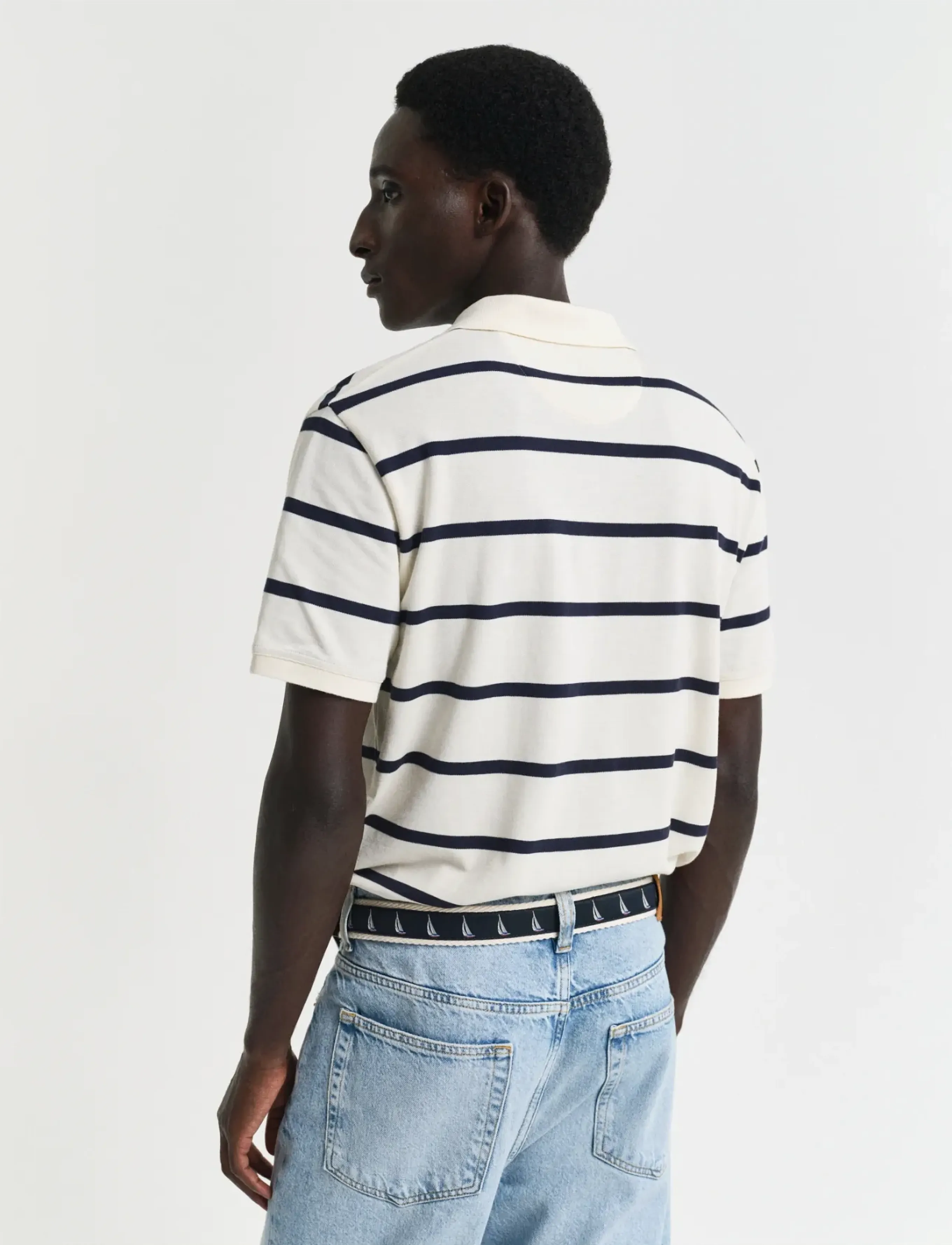 Gant - STRIPED POLO - kortærmede poloer - cream - 3