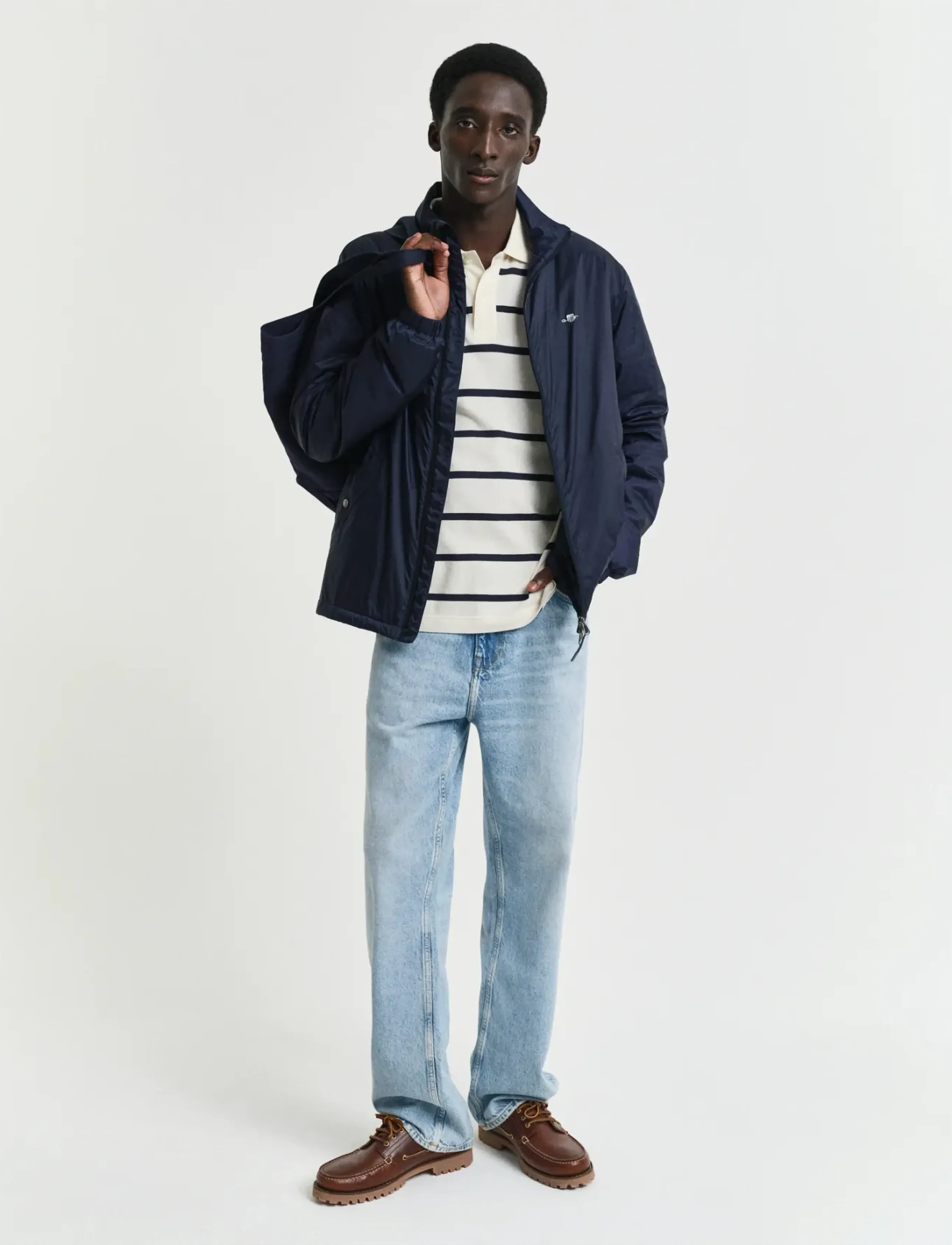 Gant - STRIPED POLO - kortærmede poloer - cream - 5