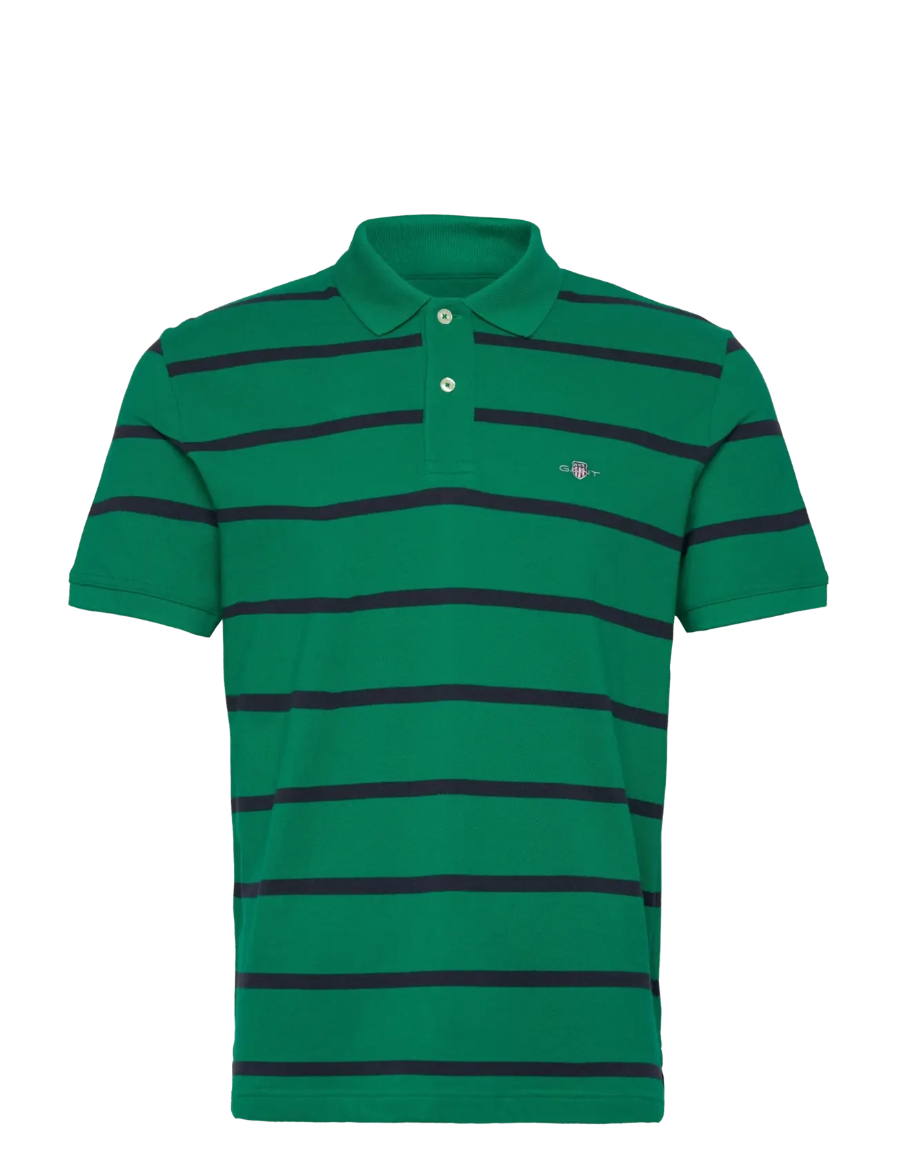 Gant STRIPED POLO - Poloer - DEEP GREEN / green