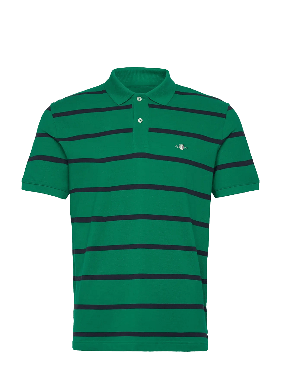 Gant - STRIPED POLO - kurzärmelig - deep green - 1