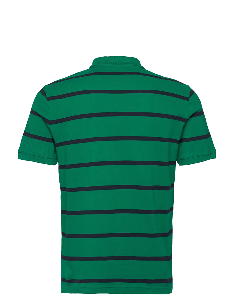 GANT - STRIPED POLO - kortærmede poloer - deep green - 1