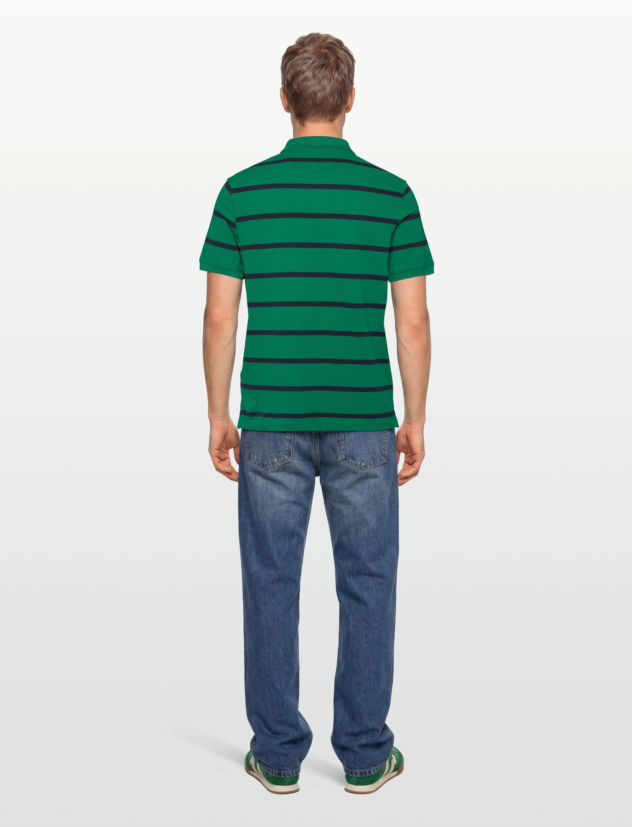 Gant - STRIPED POLO - kortærmede poloer - deep green - 4