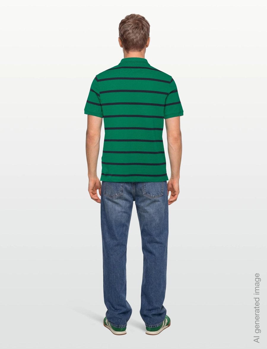 Gant - STRIPED POLO - kurzärmelig - deep green - 4