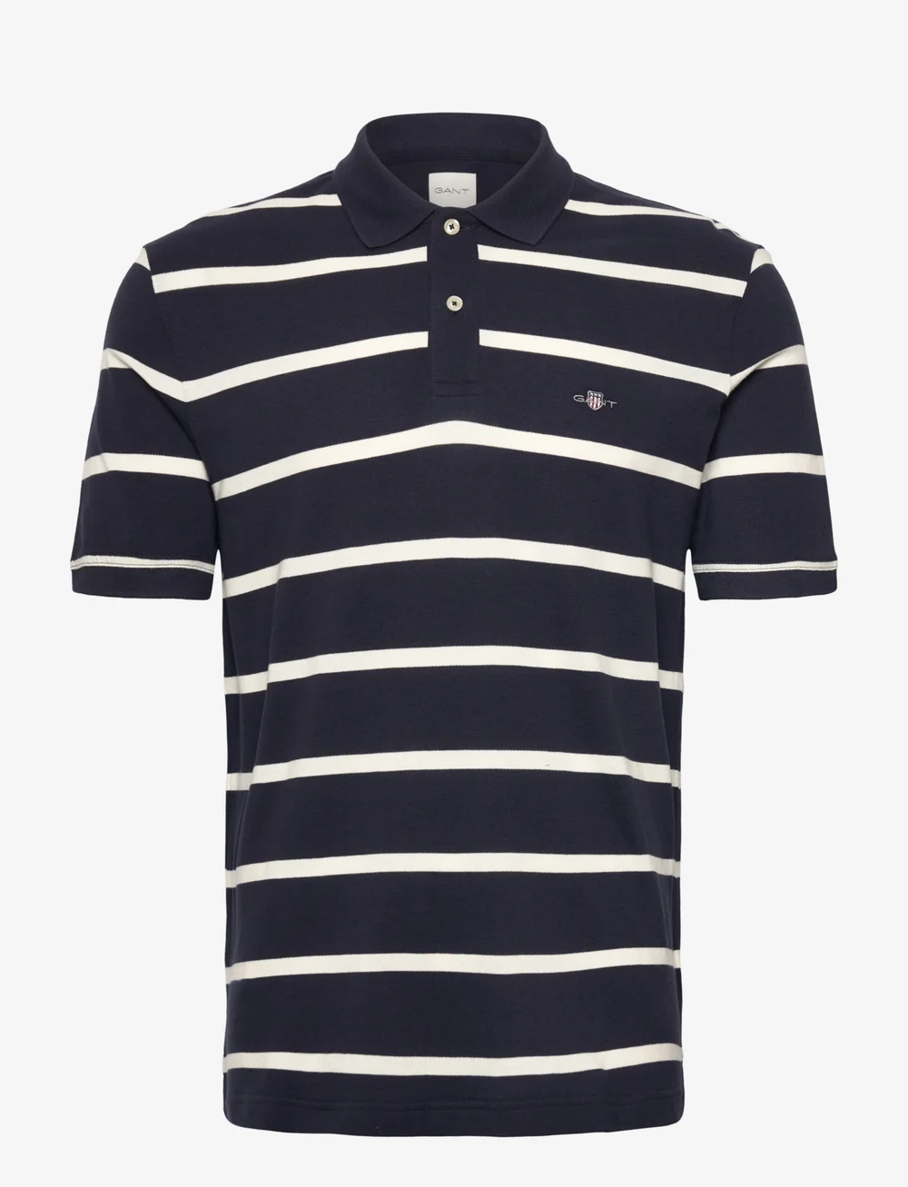 GANT - STRIPED POLO - kurzärmelig - evening blue - 0