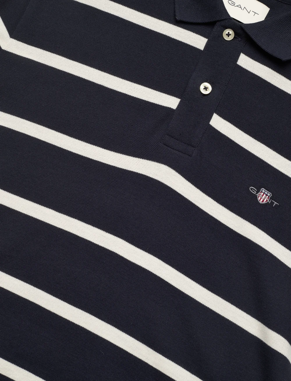 GANT - STRIPED POLO - kurzärmelig - evening blue - 2