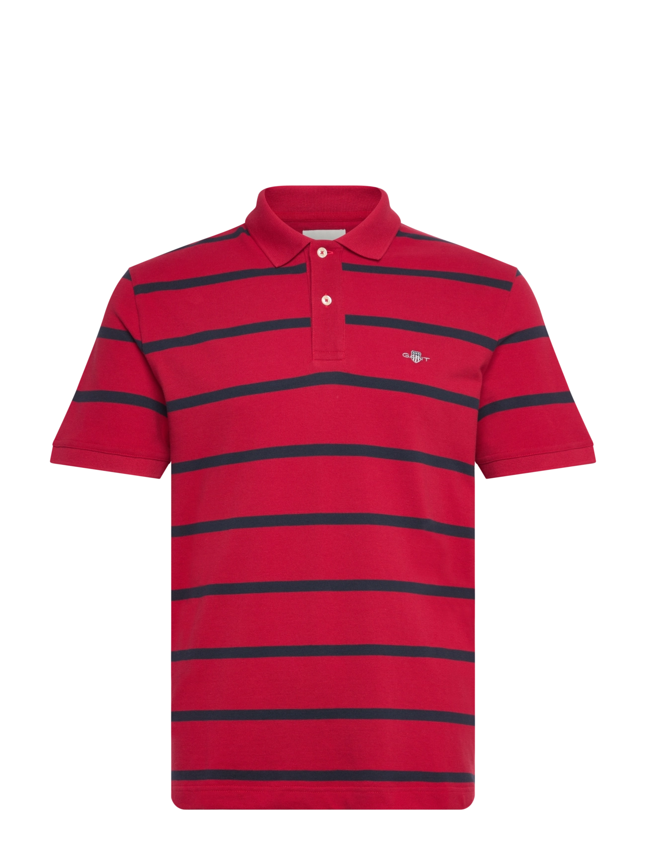 Gant STRIPED POLO - Poloer - RUBY RED / red