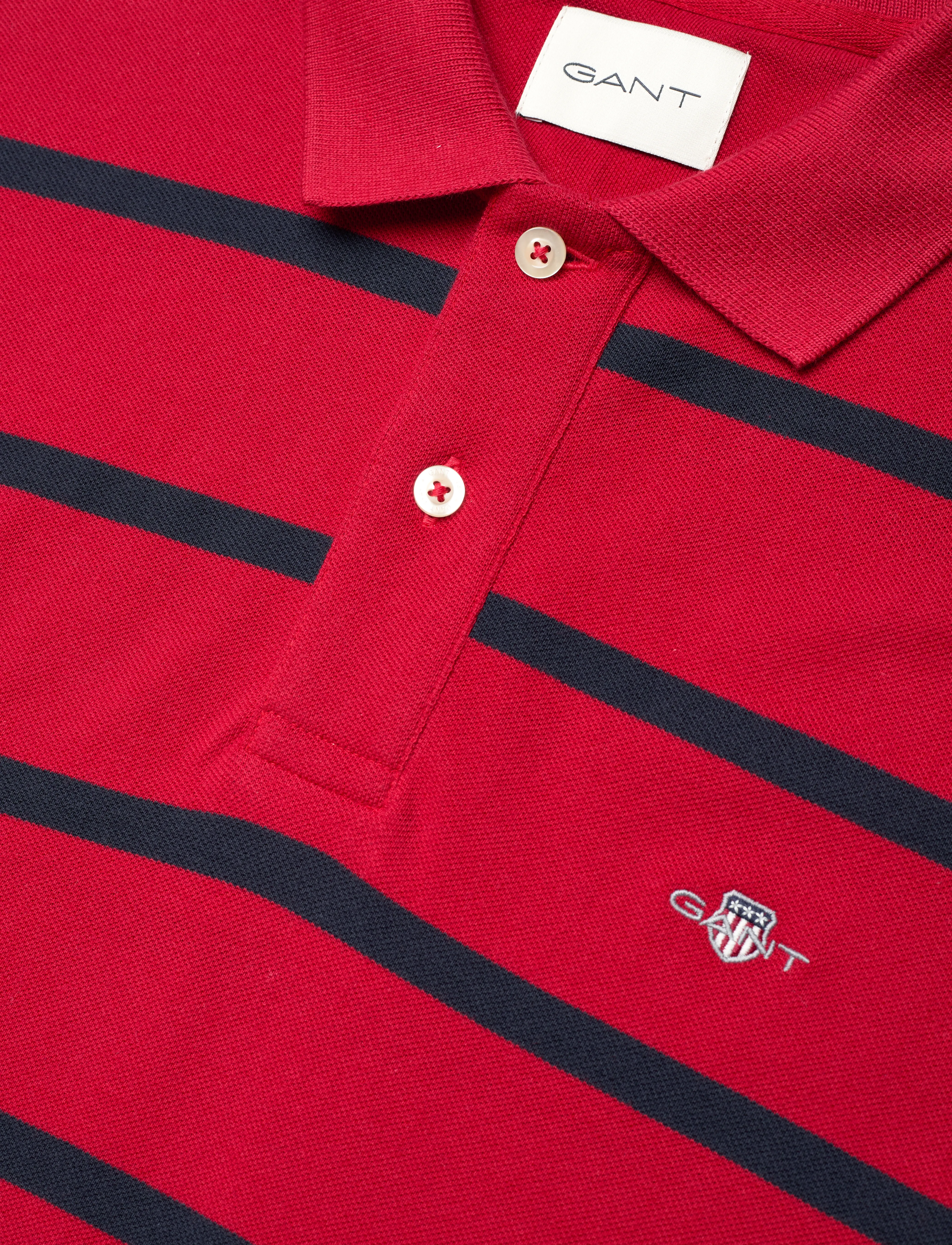 Gant - STRIPED POLO - lühikeste varrukatega polod - ruby red - 2