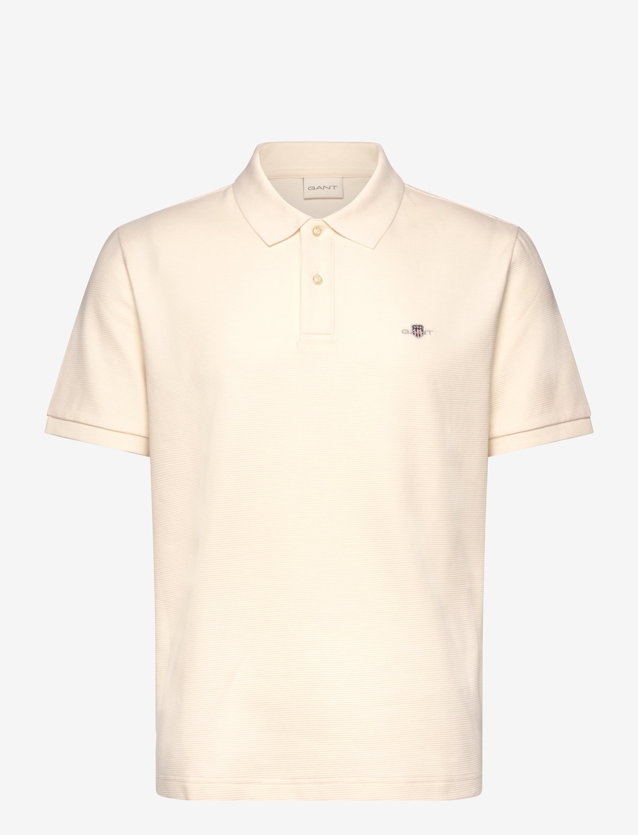 GANT - TEXTURED POLO - kurzärmelig - cream - 0