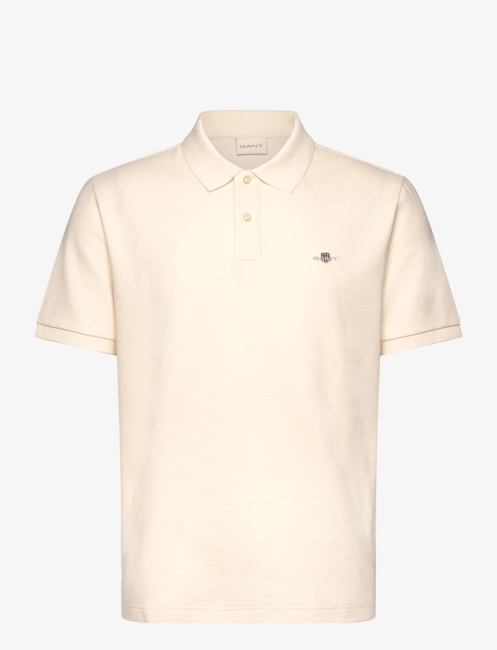 GANT - TEXTURED POLO - kurzärmelig - cream - 0