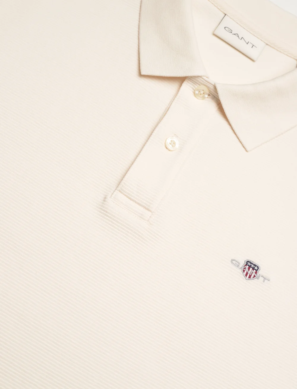 GANT - TEXTURED POLO - kurzärmelig - cream - 2