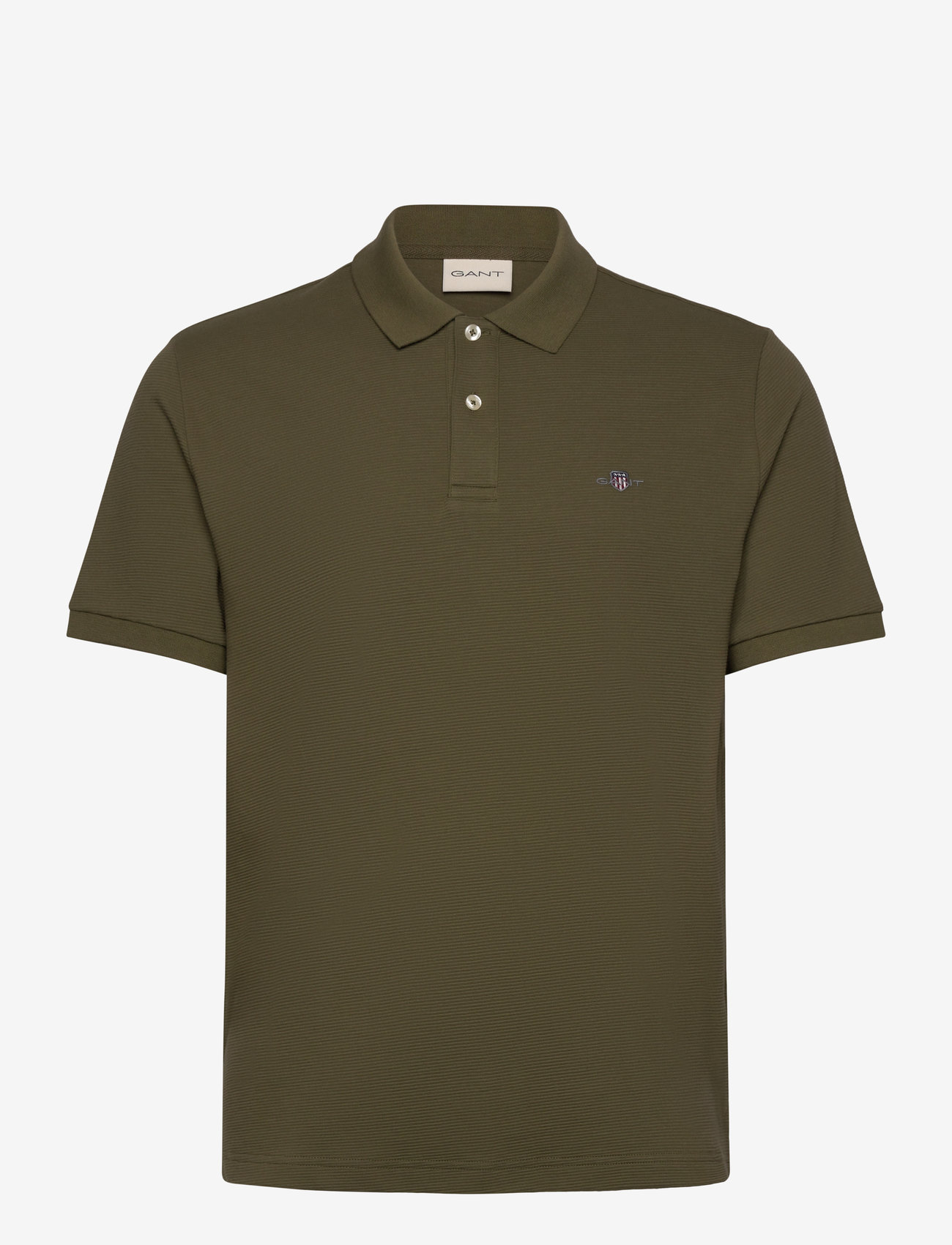 Gant - TEXTURED POLO - kortärmade pikéer - juniper green - 0