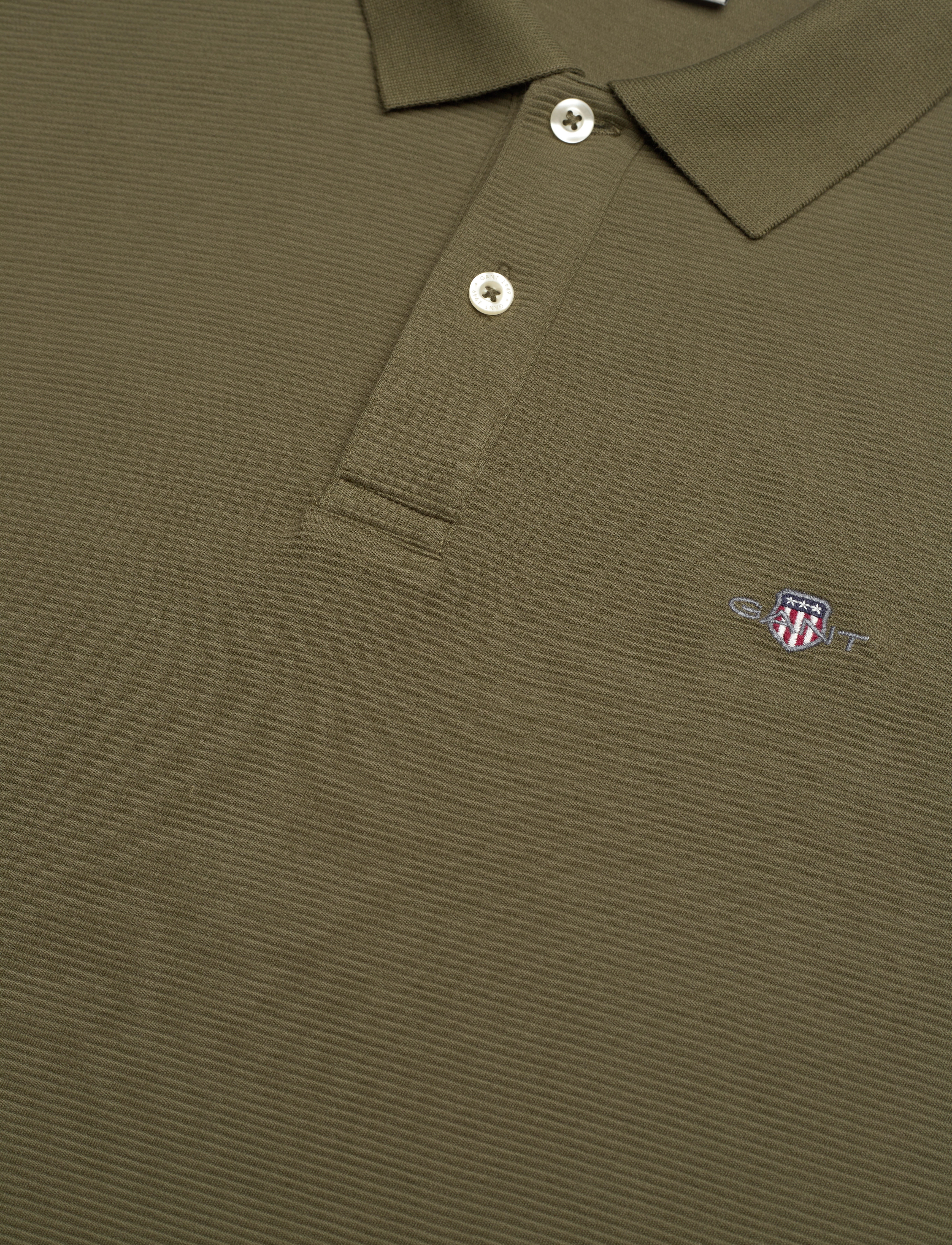 Gant - TEXTURED POLO - lühikeste varrukatega polod - juniper green - 2