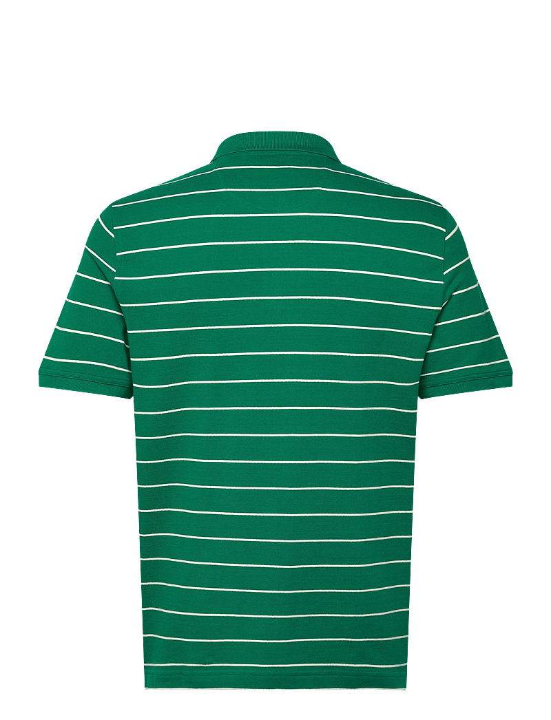 GANT - STRIPED SS POLO - kortärmade pikéer - deep green - 1