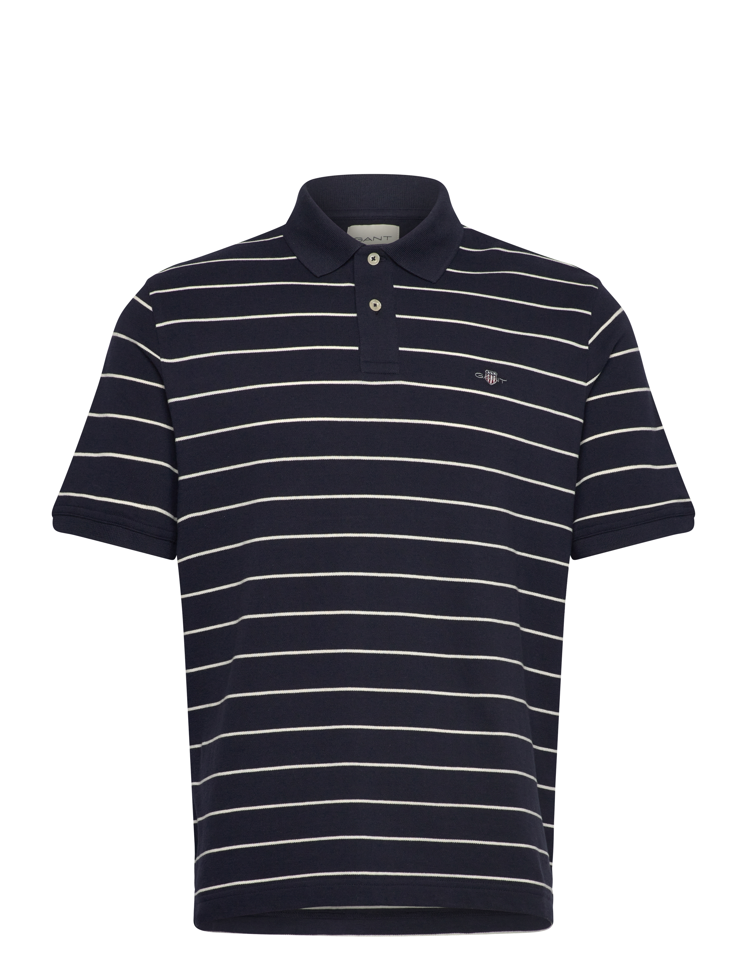Gant Striped Ss Polo, S, Polos, Marineblau - Short-sleeved, Männerswear