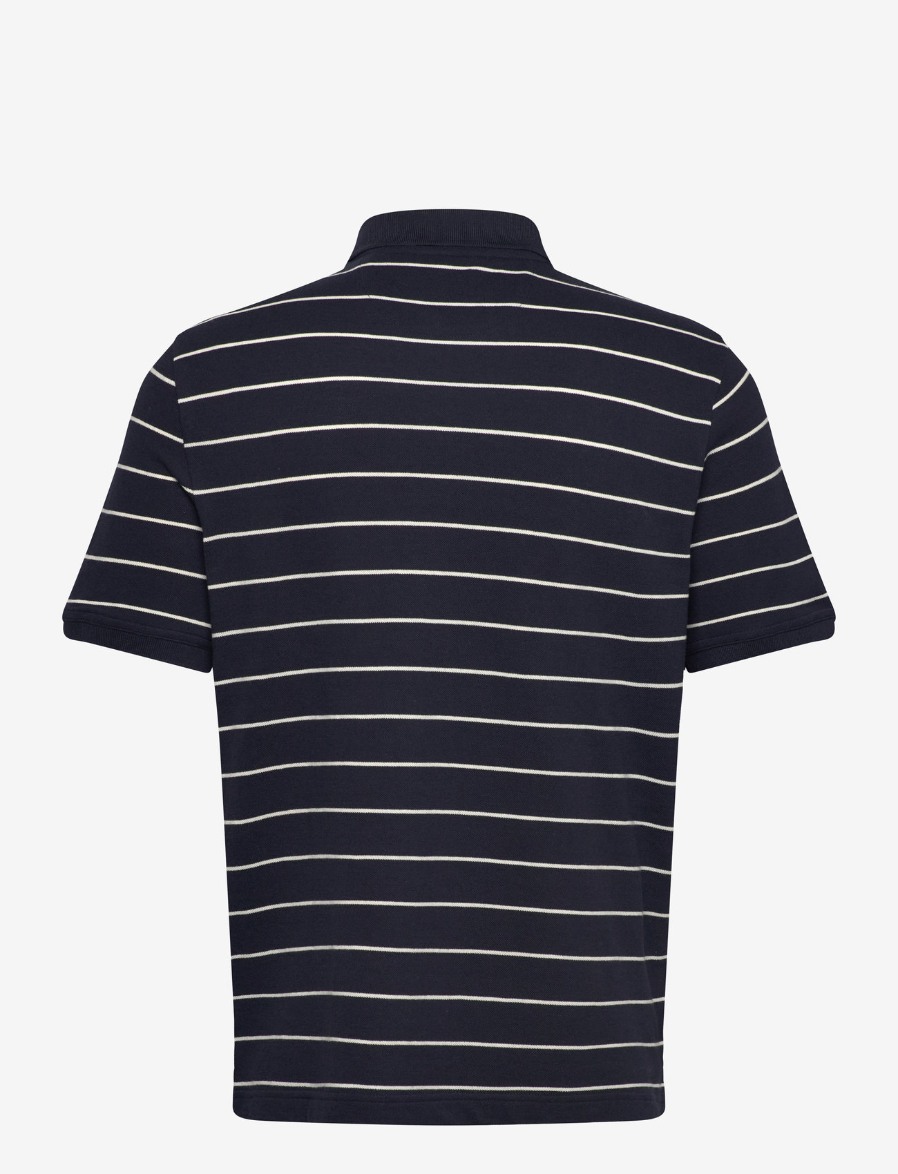 GANT - STRIPED SS POLO - kortærmede poloer - evening blue - 1