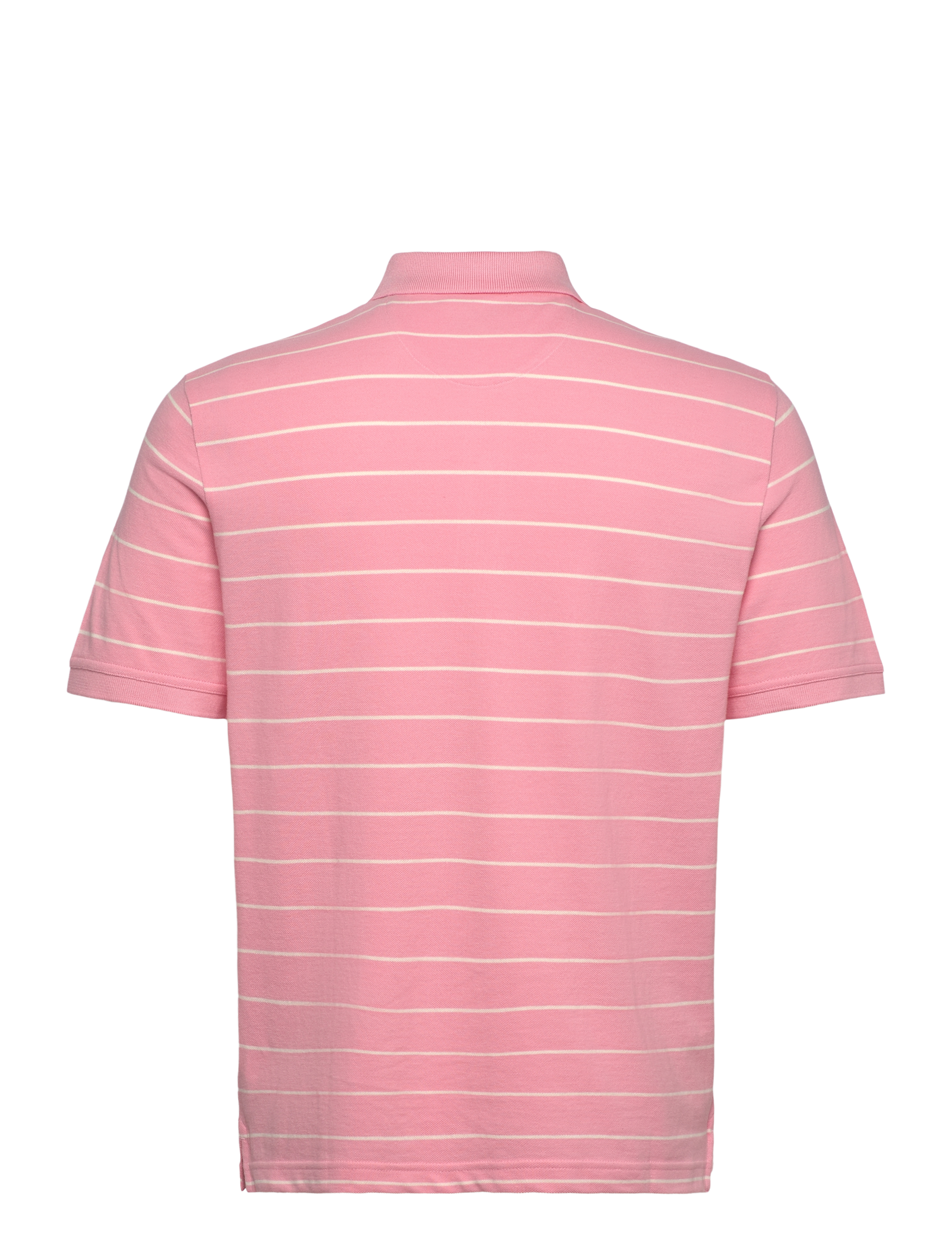 Gant - STRIPED SS POLO - short-sleeved polos - geranium pink - 1