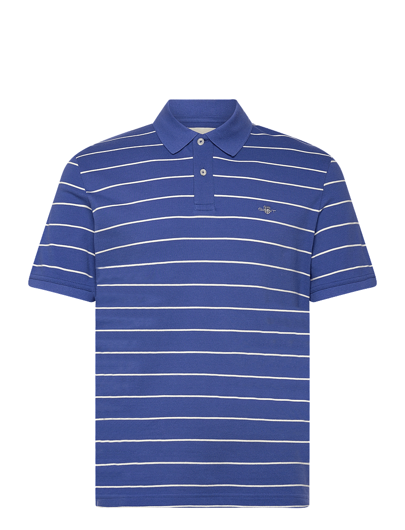 GANT - STRIPED SS POLO - kurzärmelig - rich blue - 0