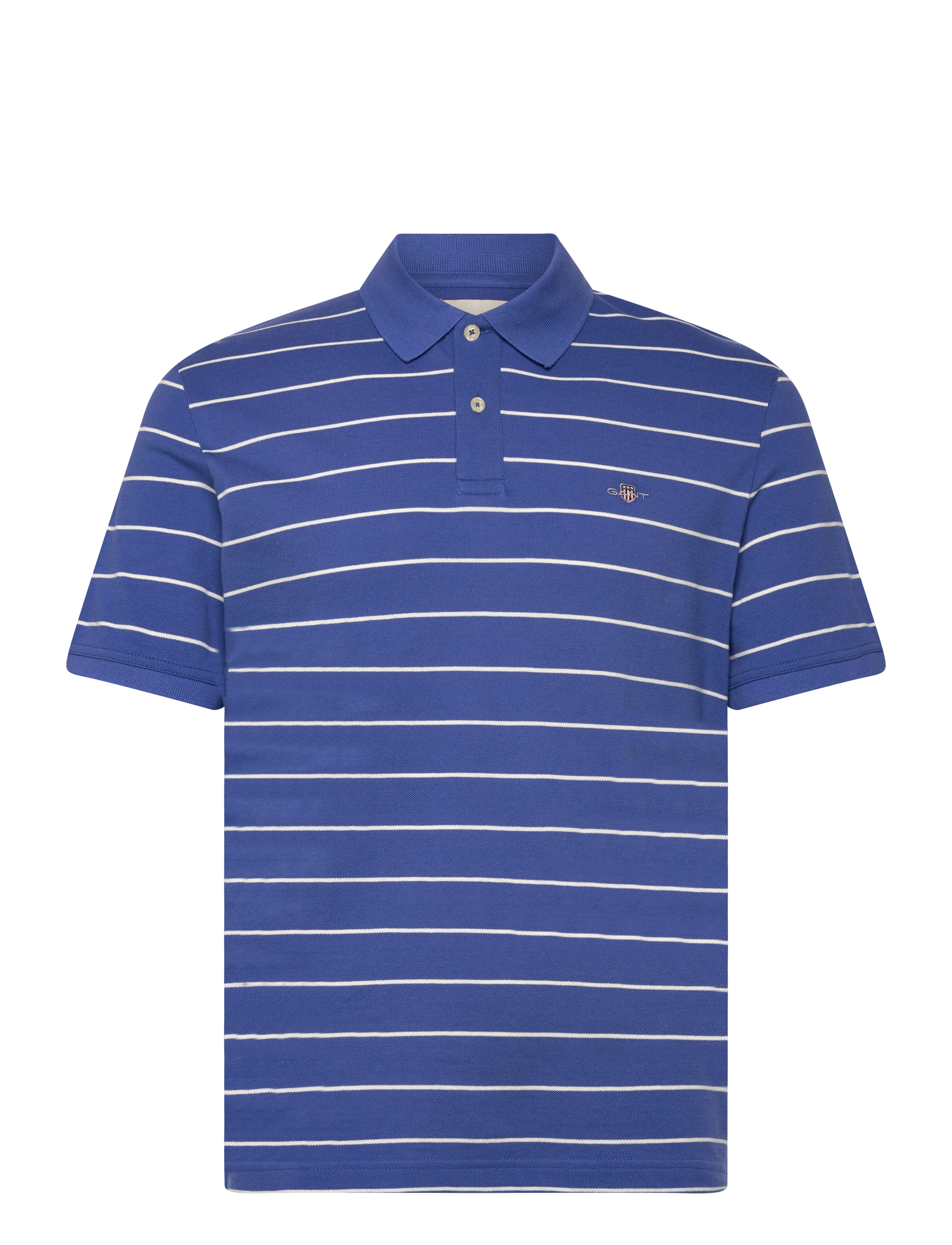 Gant - STRIPED SS POLO - polo krekli ar īsām piedurknēm - rich blue - 0