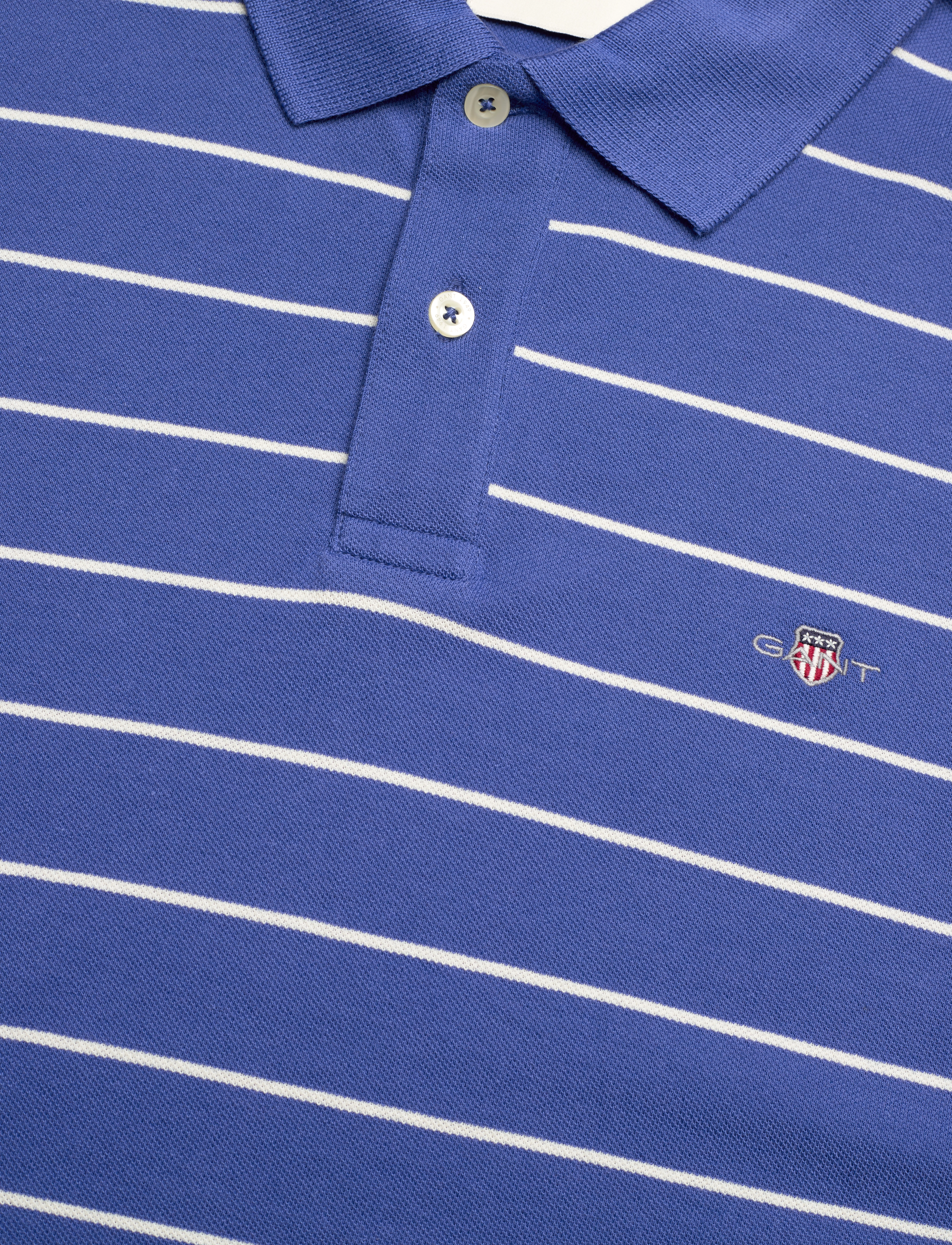 Gant - STRIPED SS POLO - short-sleeved polos - rich blue - 2