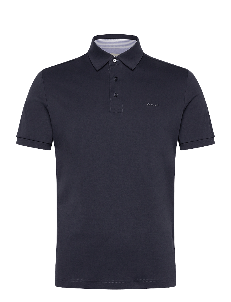 GANT - MERCERIZED SS POLO - kurzärmelig - evening blue - 0