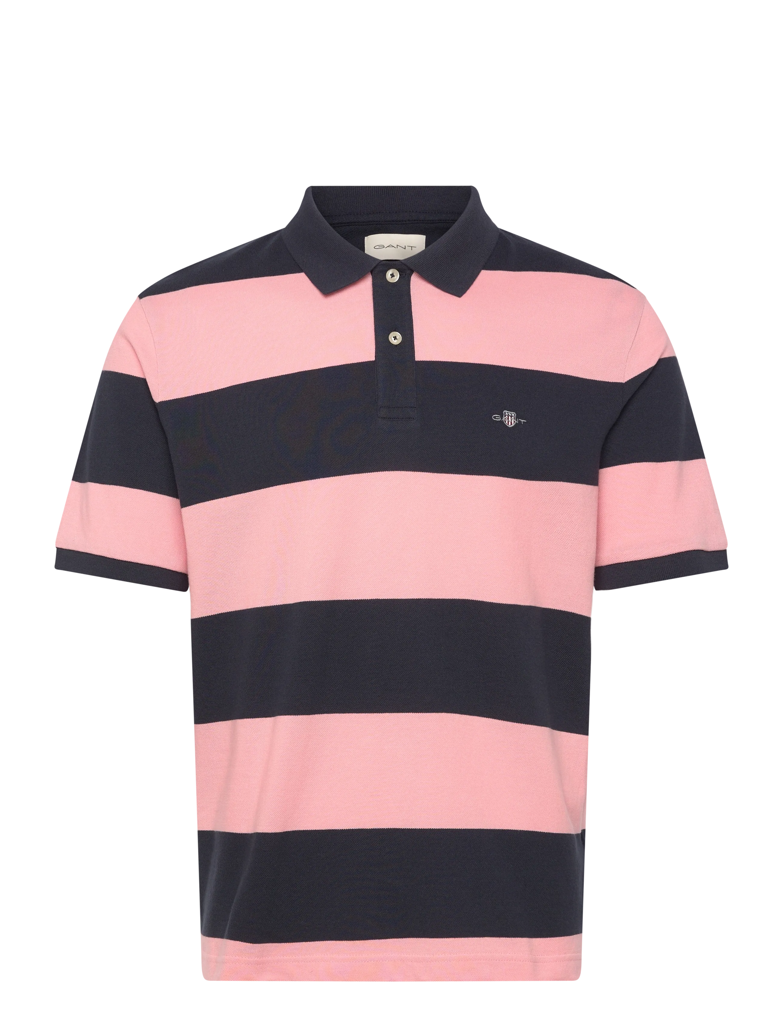 GANT Block Stripe Polo Pink - S - Herren
