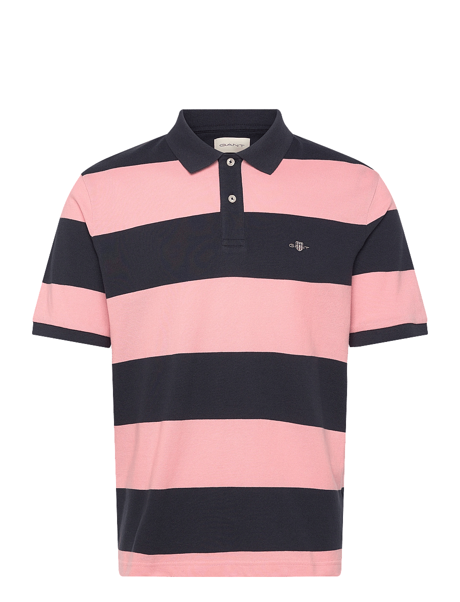 Gant - BLOCK STRIPE POLO - kurzärmelig - bubbelgum pink - 1