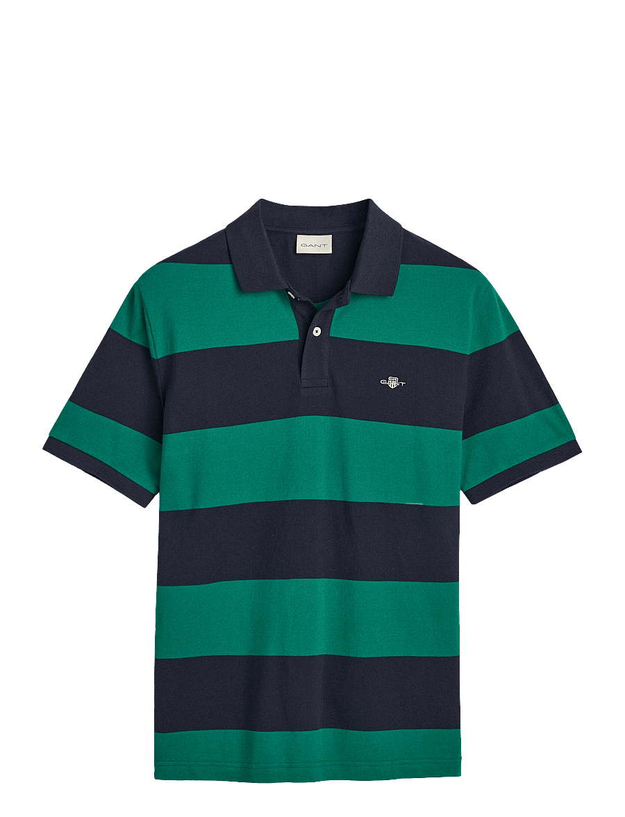 Gant - BLOCK STRIPE POLO - kurzärmelig - deep green - 1
