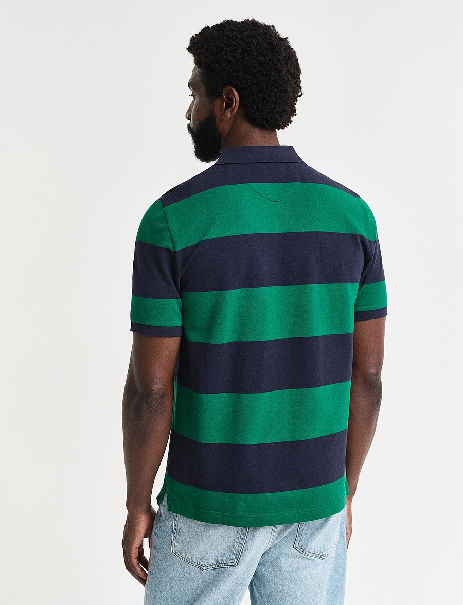 Gant - BLOCK STRIPE POLO - kurzärmelig - deep green - 2
