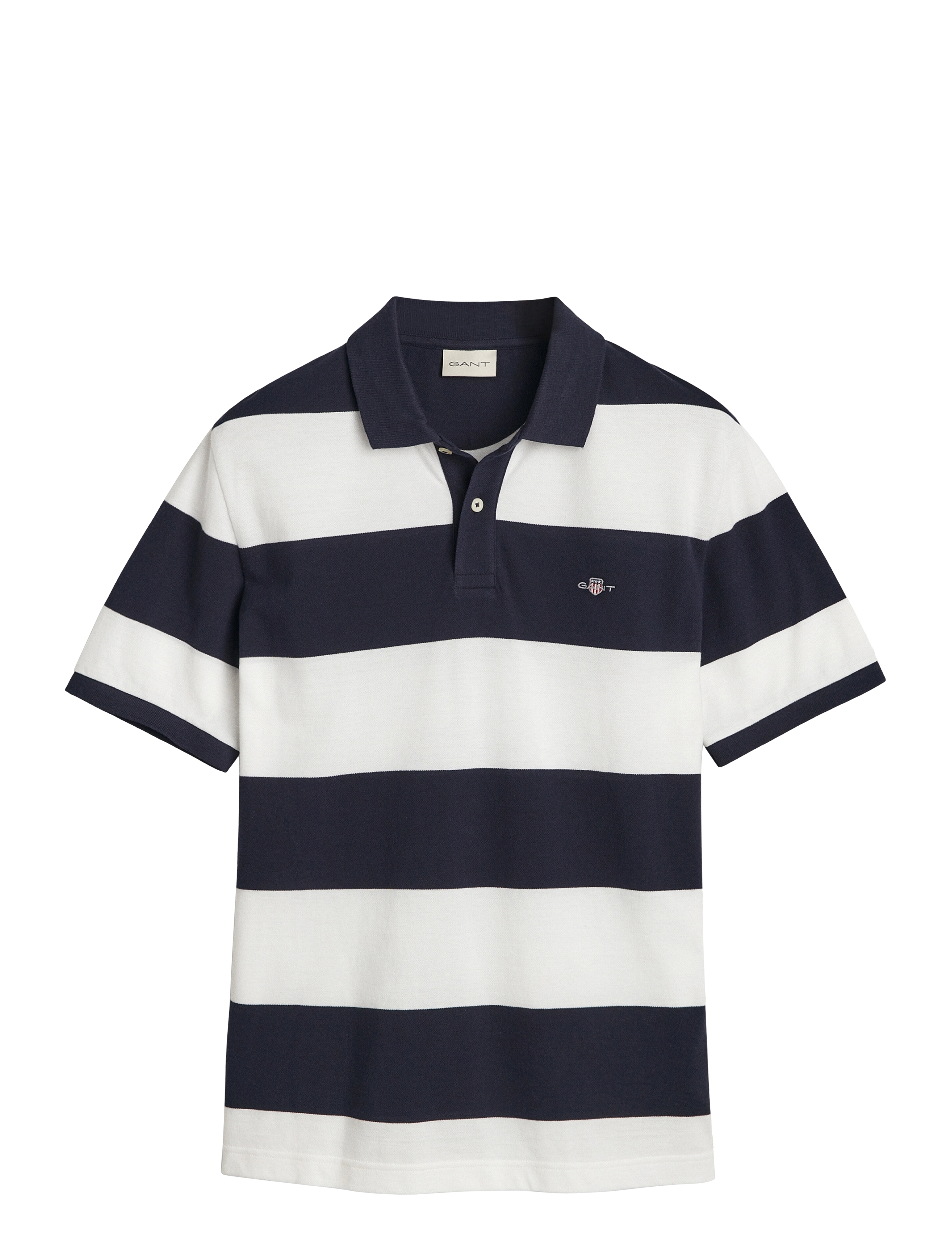 GANT Block Stripe Polo Schwarz - S - Herren