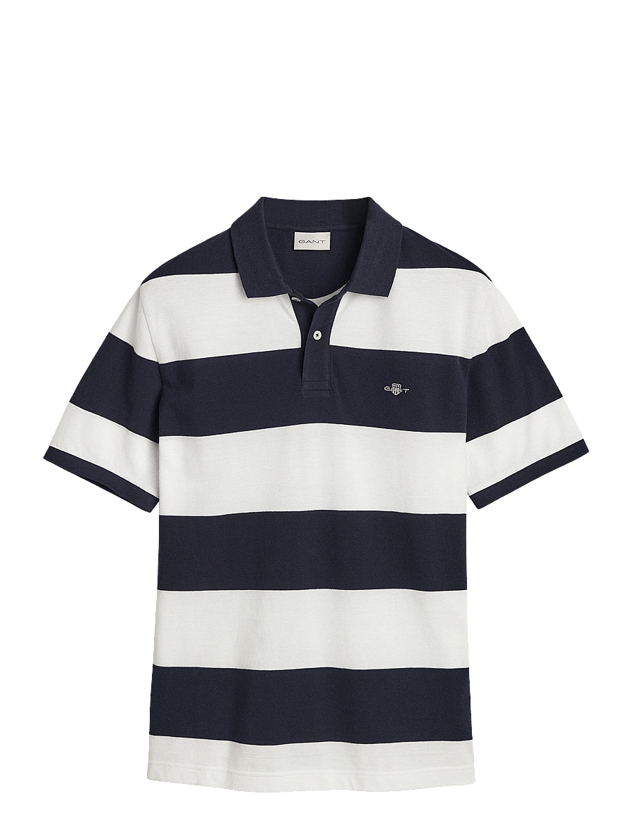 Gant - BLOCK STRIPE POLO - kurzärmelig - evening blue - 1