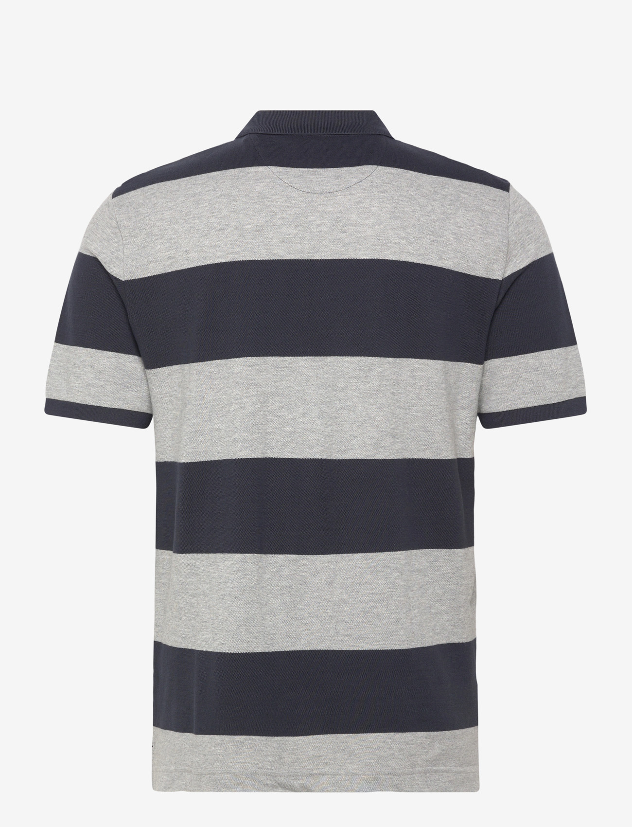 Gant - BLOCK STRIPE POLO - polo marškinėliai trumpomis rankovėmis - grey melange - 2