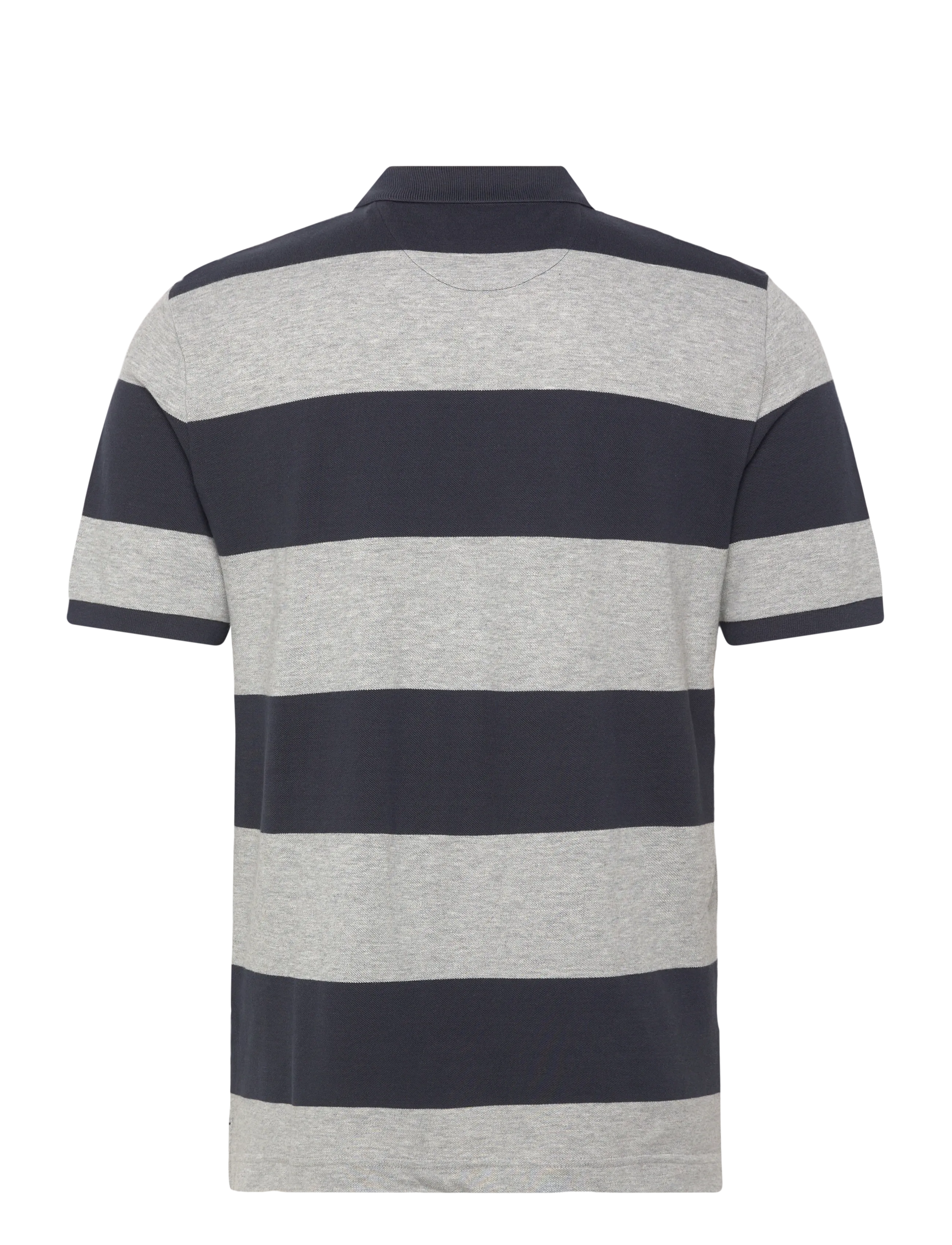 Gant - BLOCK STRIPE POLO - kortärmade pikéer - grey melange - 2