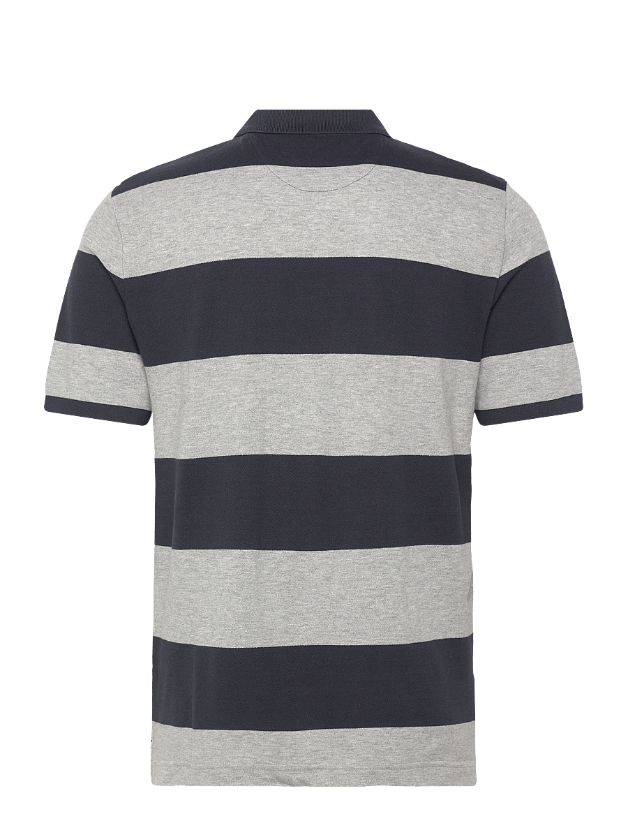Gant - BLOCK STRIPE POLO - kurzärmelig - grey melange - 2