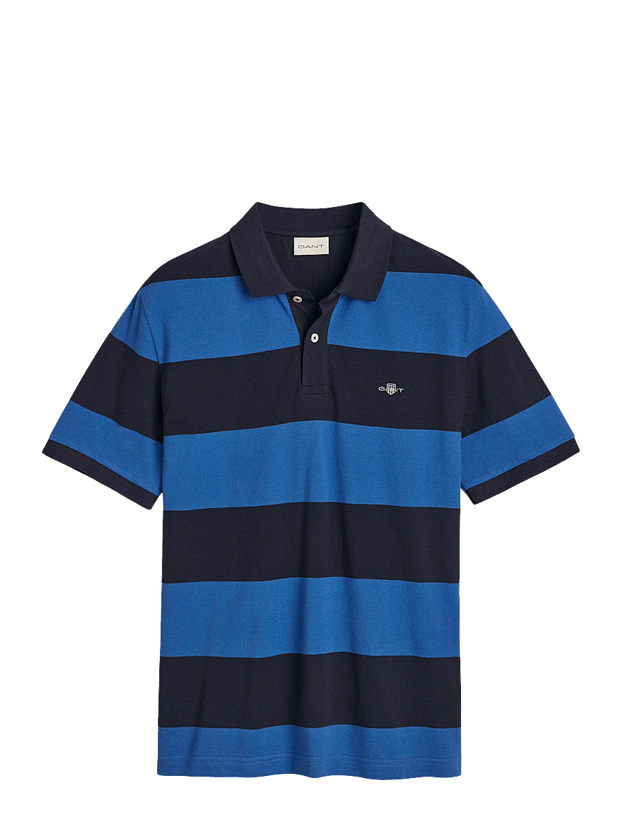 Gant - BLOCK STRIPE POLO - kurzärmelig - rich blue - 1