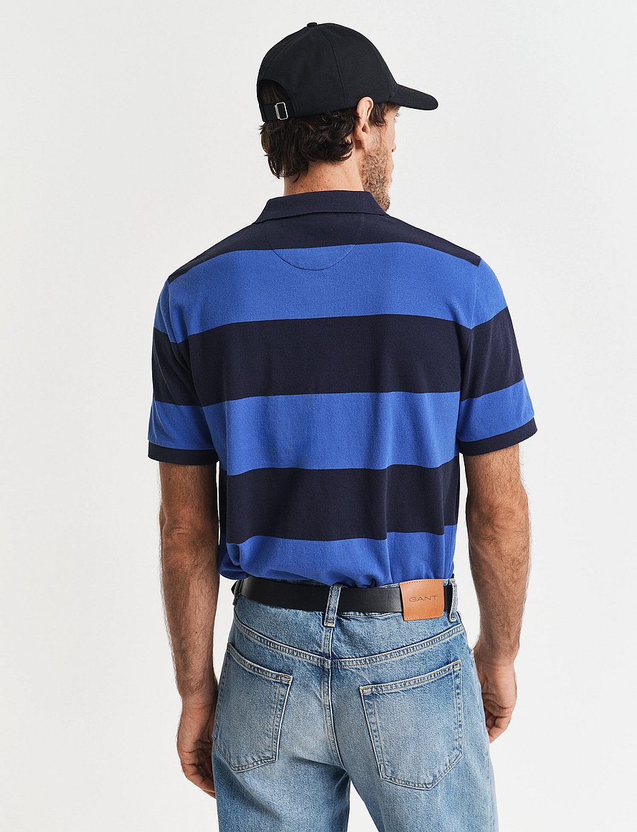 Gant - BLOCK STRIPE POLO - kurzärmelig - rich blue - 2