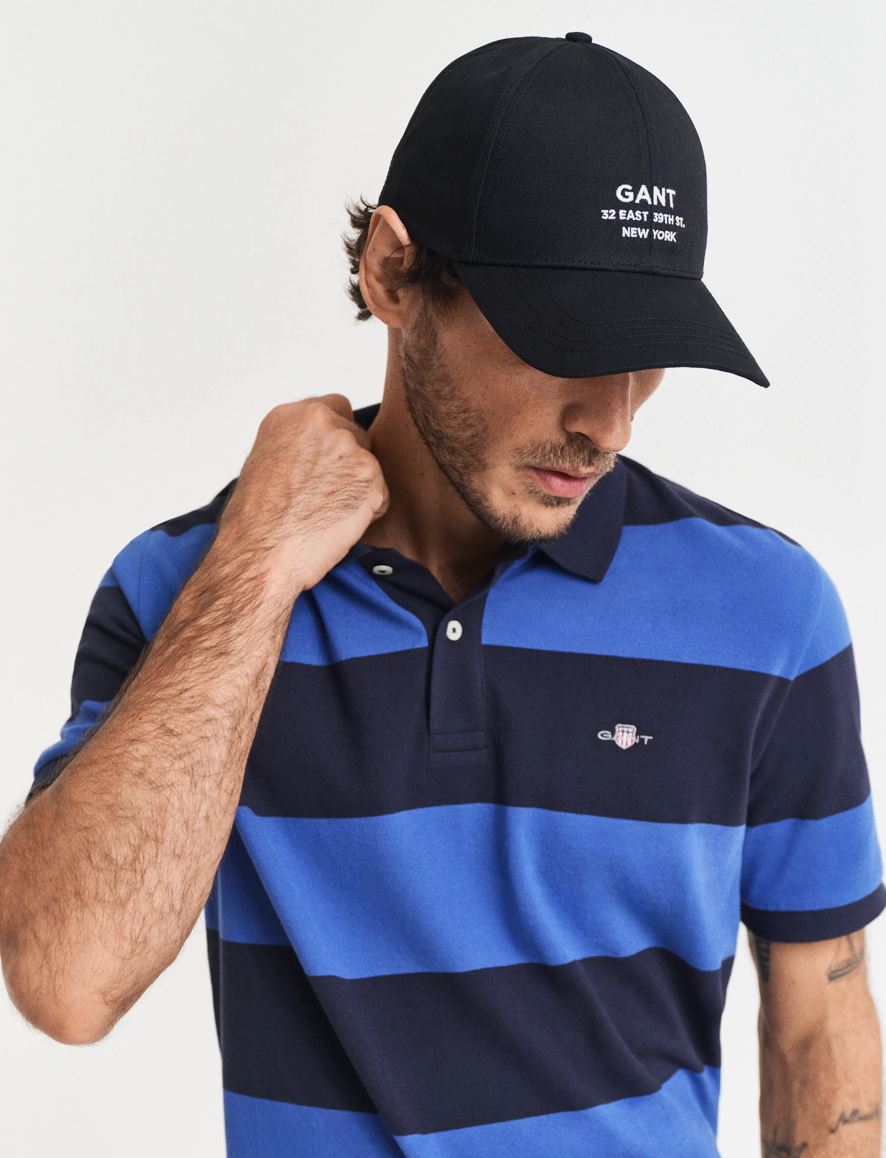 Gant - BLOCK STRIPE POLO - kortærmede poloer - rich blue - 3