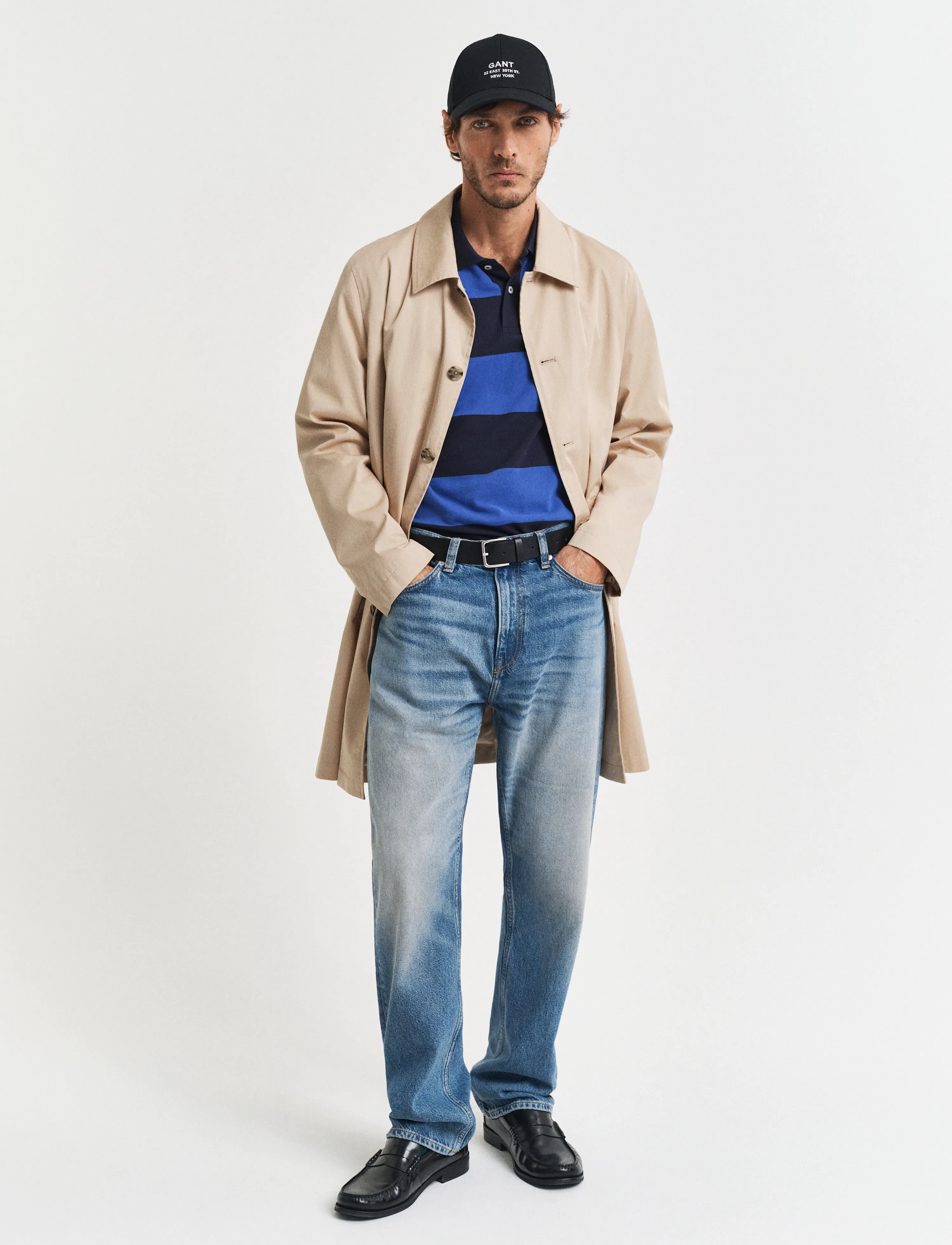 Gant - BLOCK STRIPE POLO - kortærmede poloer - rich blue - 4