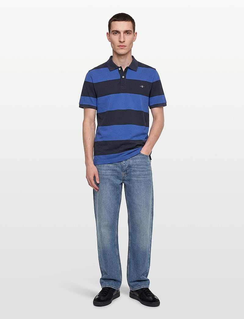 GANT - BLOCK STRIPE POLO - kurzärmelig - royal blue - 0