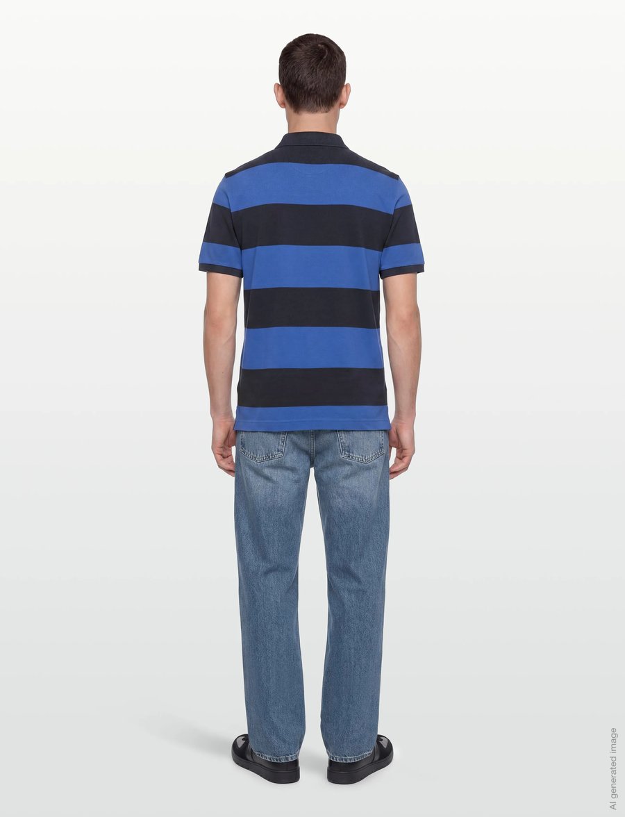 Gant - BLOCK STRIPE POLO - kurzärmelig - royal blue - 4