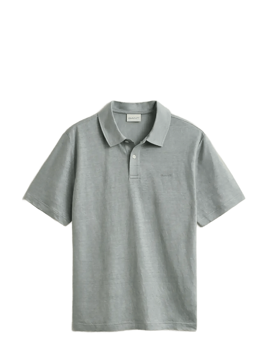 Gant - LINEN SS POLO - kortærmede poloer - ceramic grey - 1