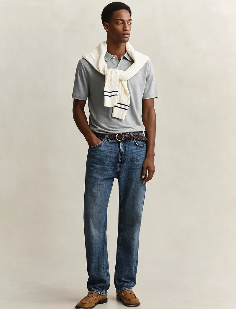 Gant - LINEN SS POLO - lühikeste varrukatega polod - ceramic grey - 4