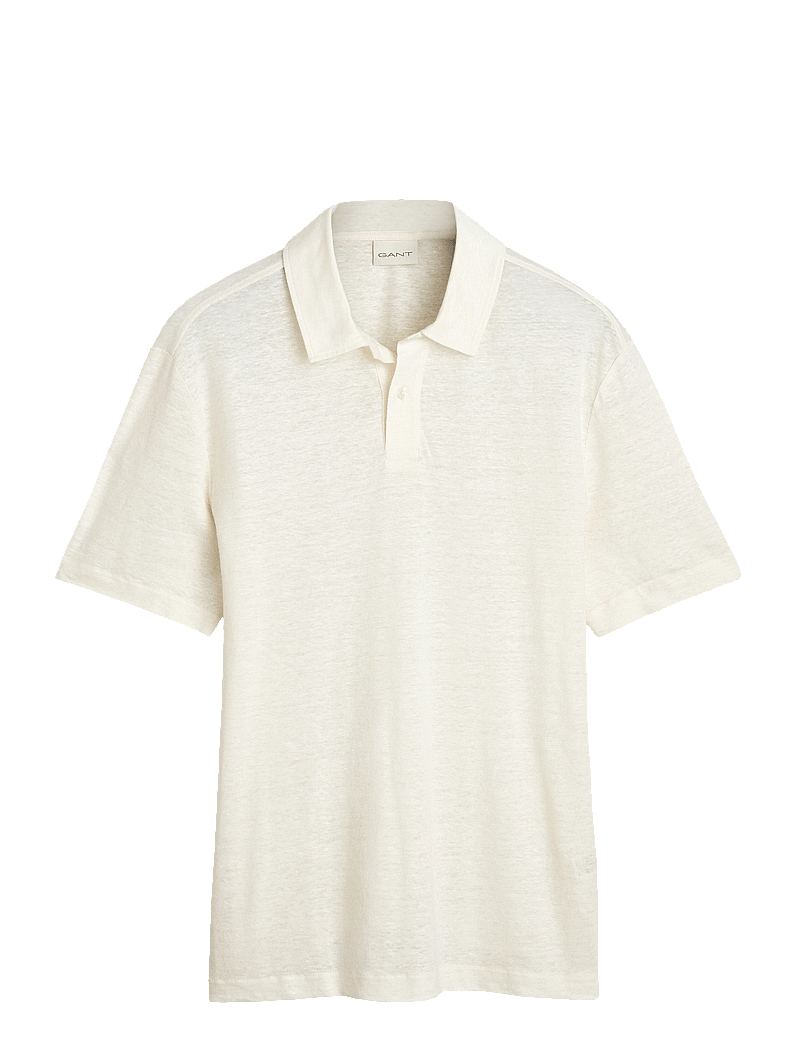 Gant - LINEN SS POLO - kurzärmelig - cream - 0