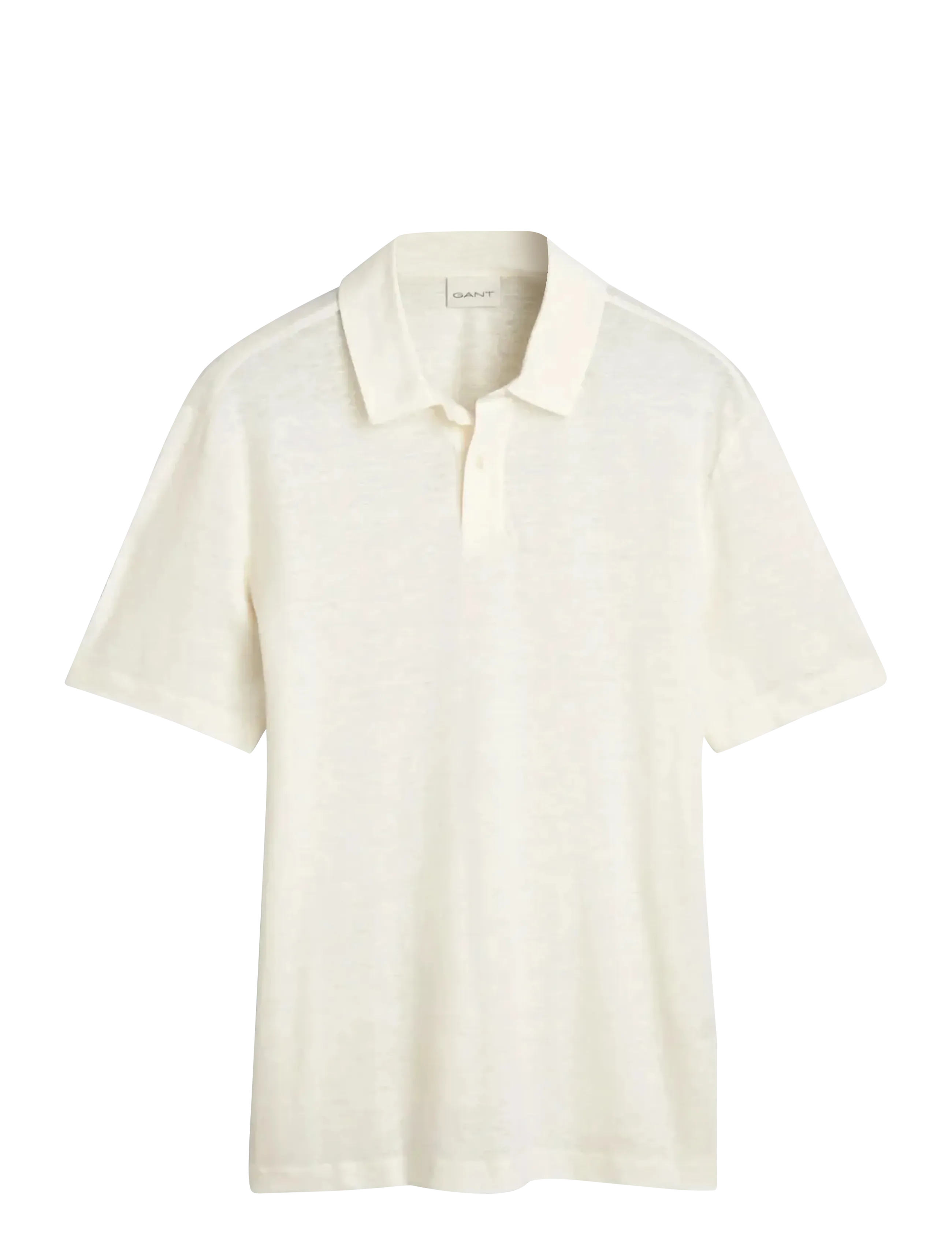 Gant Linen Ss Polo, XXL, Polos, Creme - Short-sleeved, Männerswear