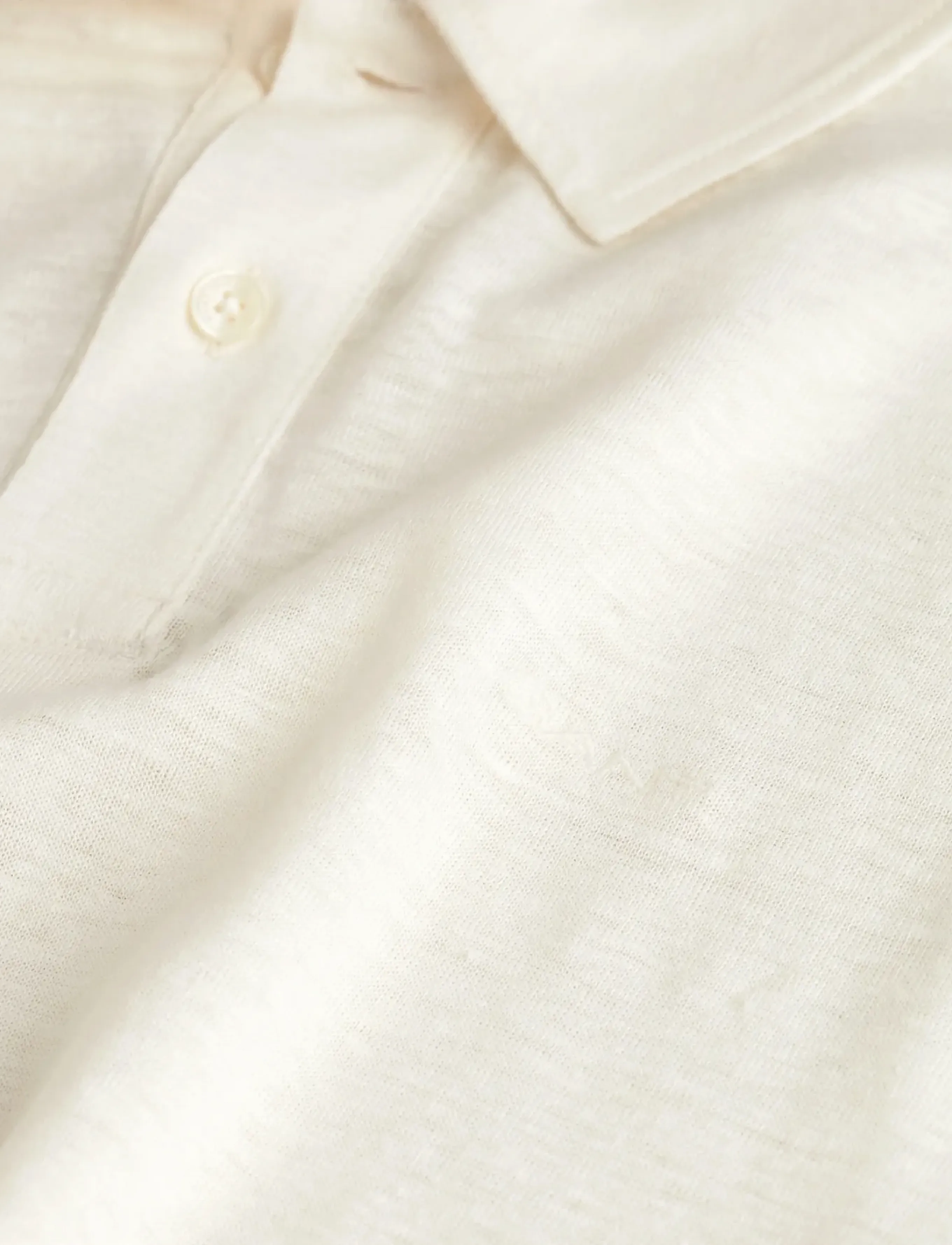 Gant - LINEN SS POLO - kortærmede poloer - creamed white - 1